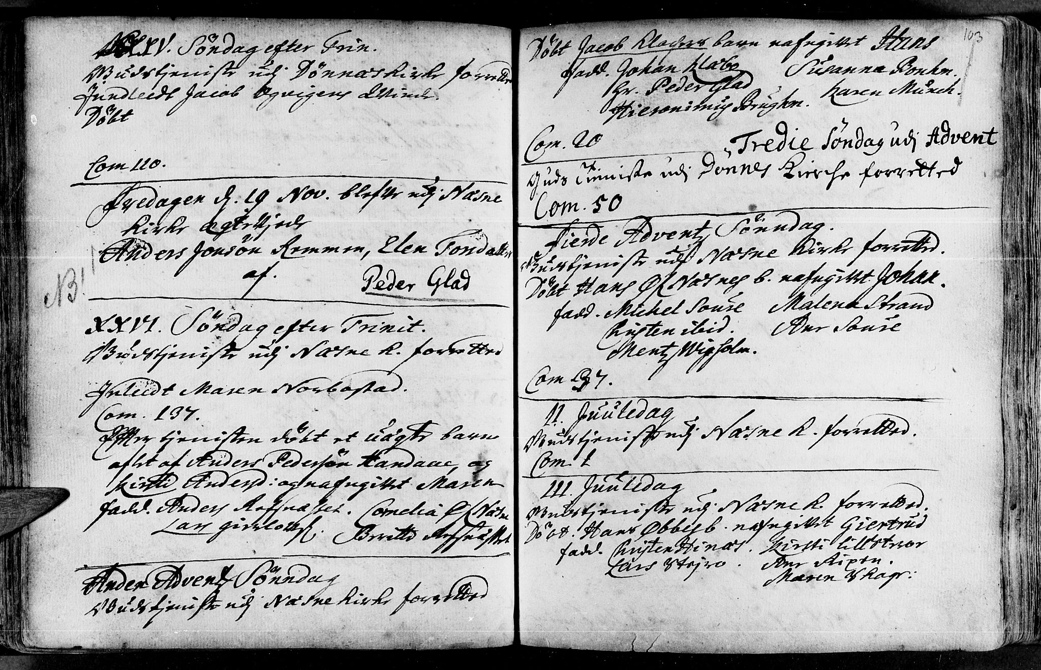 Ministerialprotokoller, klokkerbøker og fødselsregistre - Nordland, AV/SAT-A-1459/838/L0542: Ministerialbok nr. 838A01, 1704-1737, s. 103