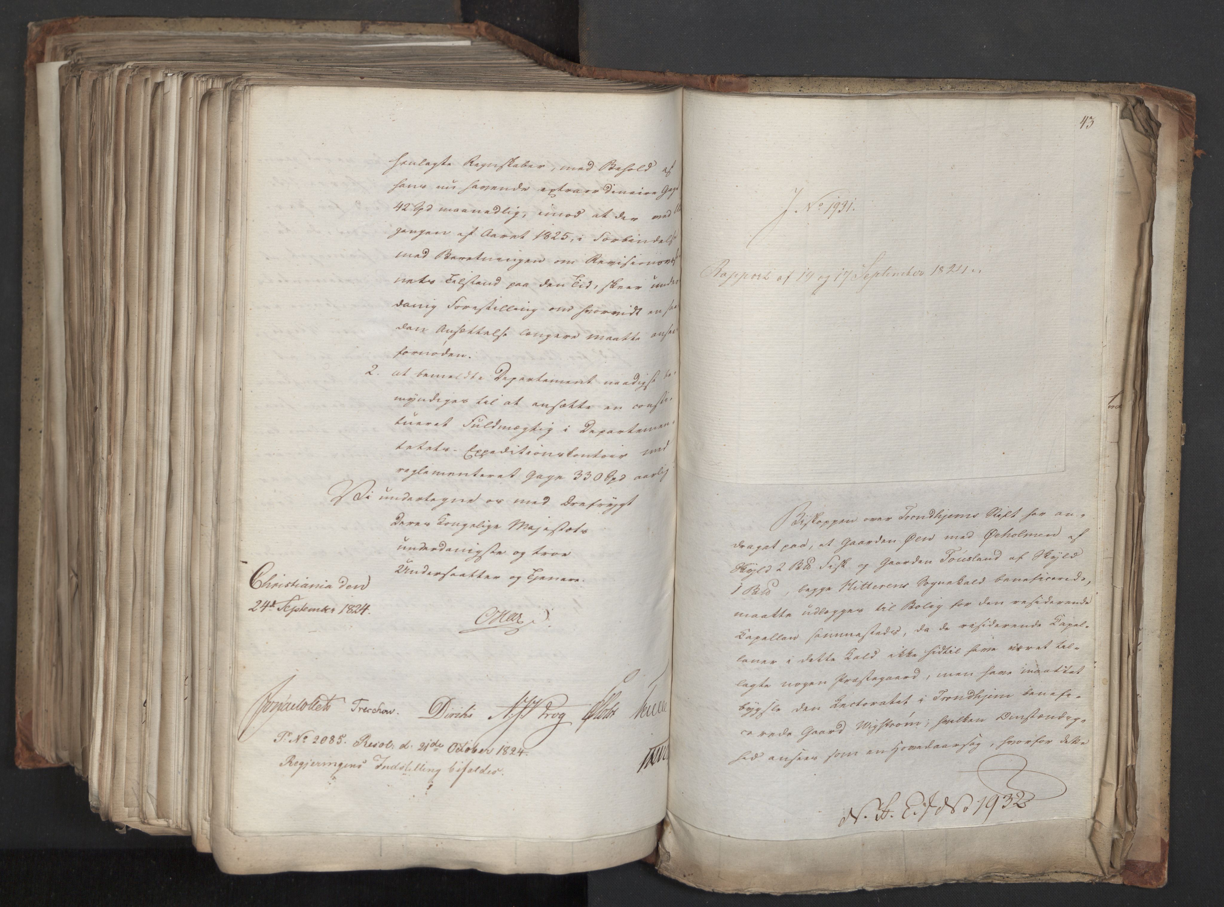 Statsrådsavdelingen i Stockholm, AV/RA-S-1003/D/Da/L0039: Regjeringsinnstillinger nr. 1661-1946, 1824, s. 718
