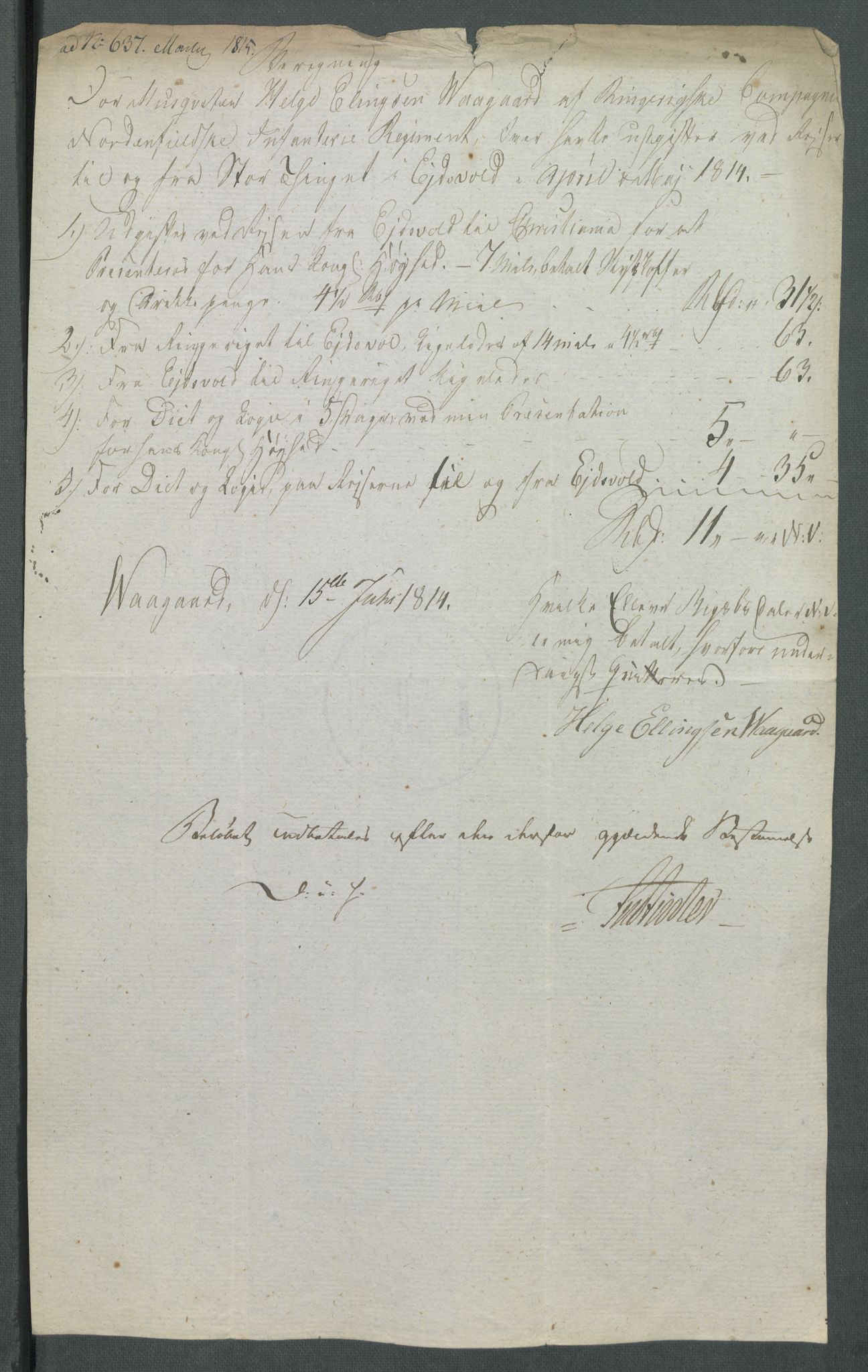 5. departement for finans-, handels- og tollfaget, AV/RA-S-3893/C/Cb/L0014: Regninger fra Riksforsamlingens deputerede, 1814, s. 157