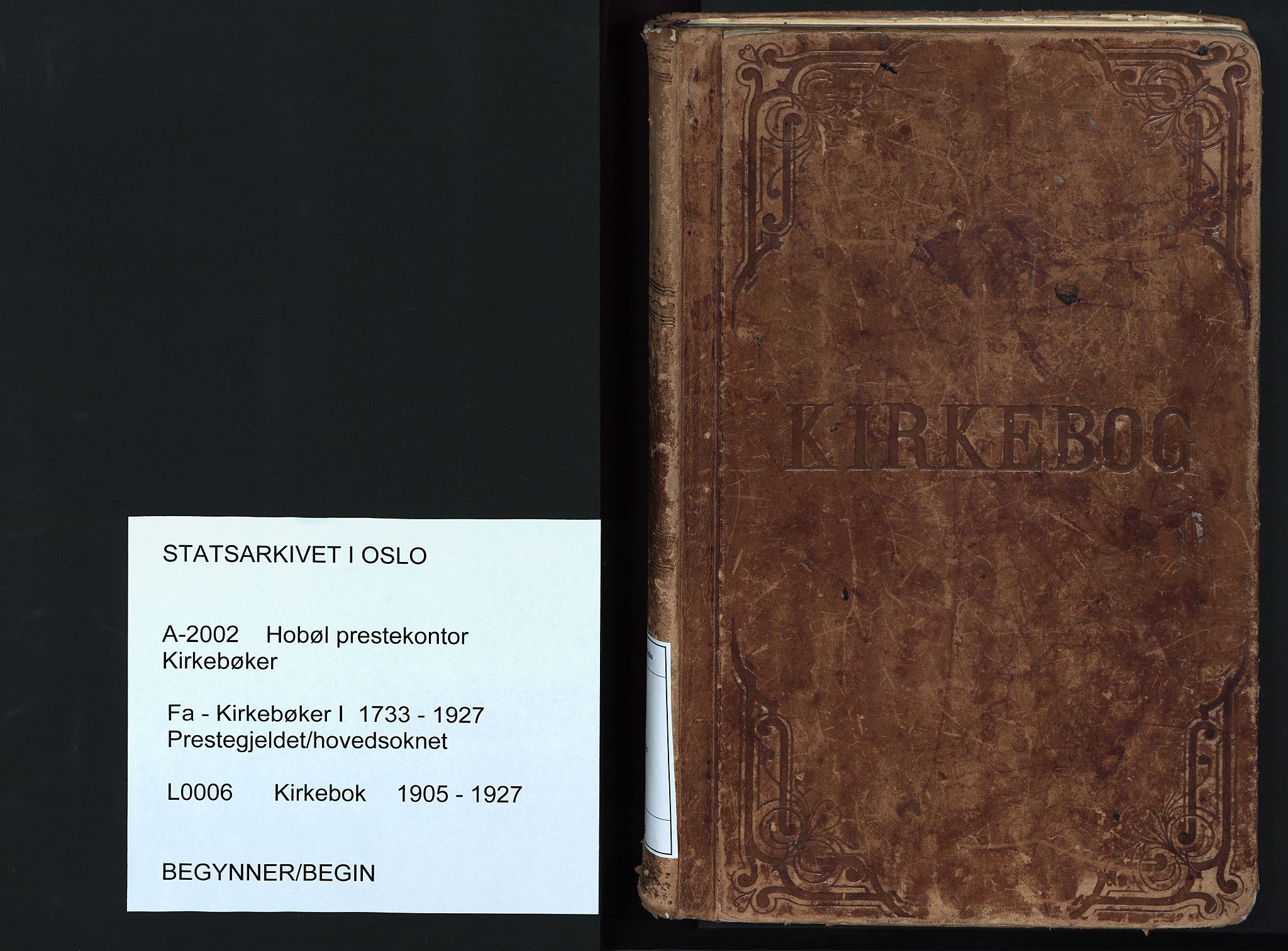 Hobøl prestekontor Kirkebøker, SAO/A-2002/F/Fa/L0006: Ministerialbok nr. I 6, 1905-1927