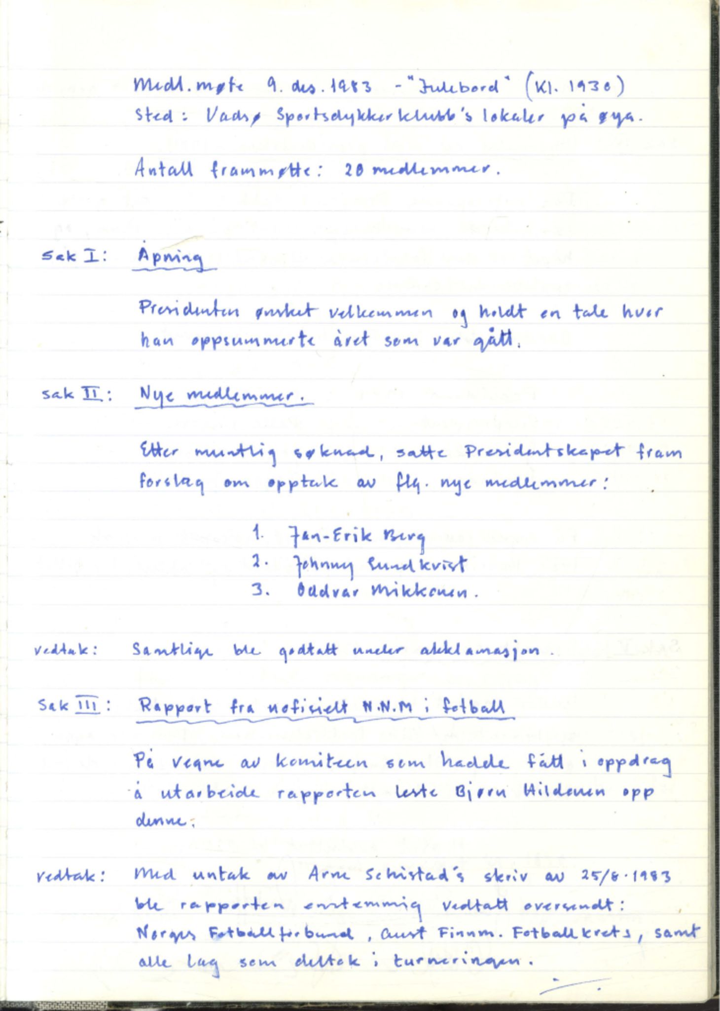 Norild Old Star Club, FMFB/A-1039/A/L0001: Møteprotokoll, 1978-1990, s. 65