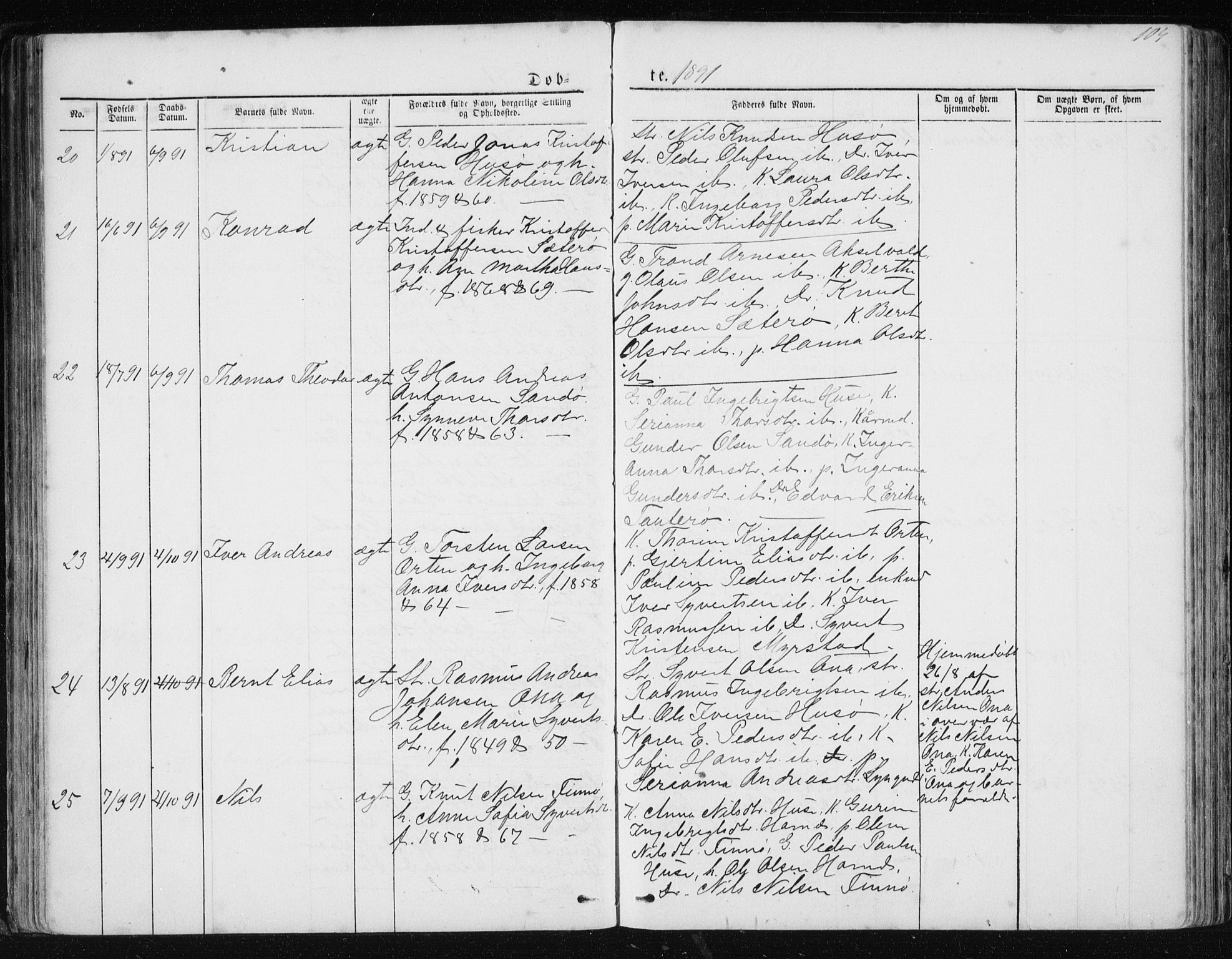 Ministerialprotokoller, klokkerbøker og fødselsregistre - Møre og Romsdal, AV/SAT-A-1454/561/L0732: Klokkerbok nr. 561C02, 1867-1900, s. 104