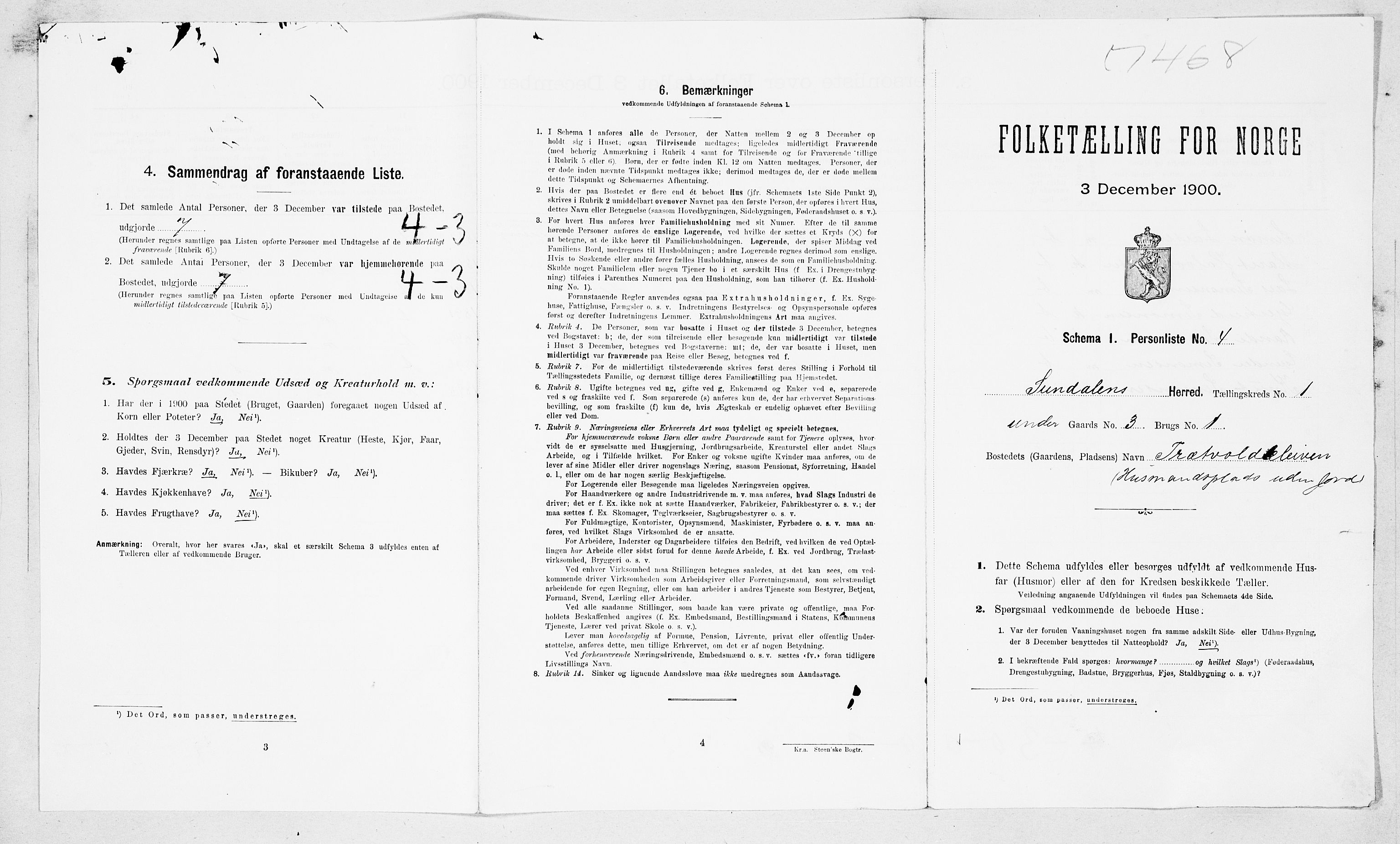 SAT, Folketelling 1900 for 1563 Sunndal herred, 1900, s. 26