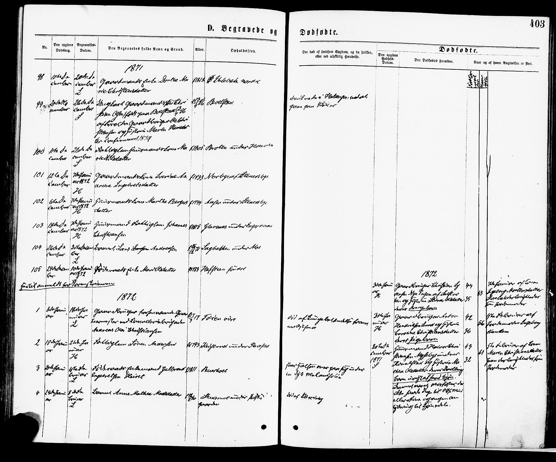 Høland prestekontor Kirkebøker, SAO/A-10346a/F/Fa/L0012.a: Ministerialbok nr. I 12A, 1869-1879, s. 403