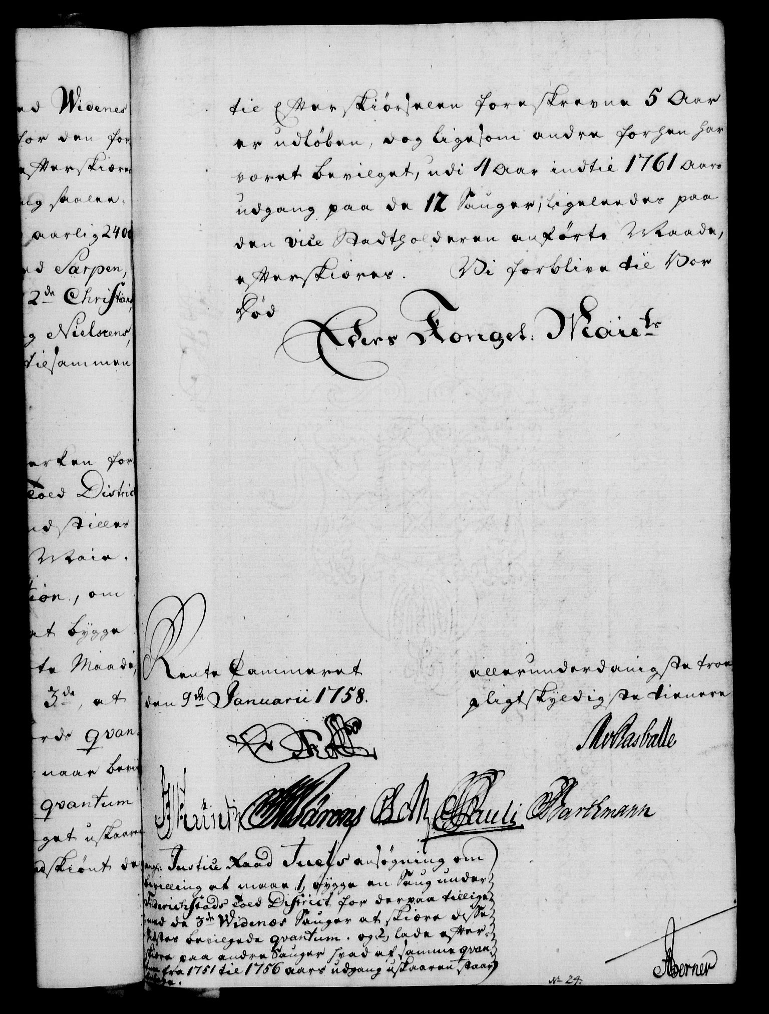 Rentekammeret, Kammerkanselliet, AV/RA-EA-3111/G/Gf/Gfa/L0040: Norsk relasjons- og resolusjonsprotokoll (merket RK 52.40), 1758, s. 69
