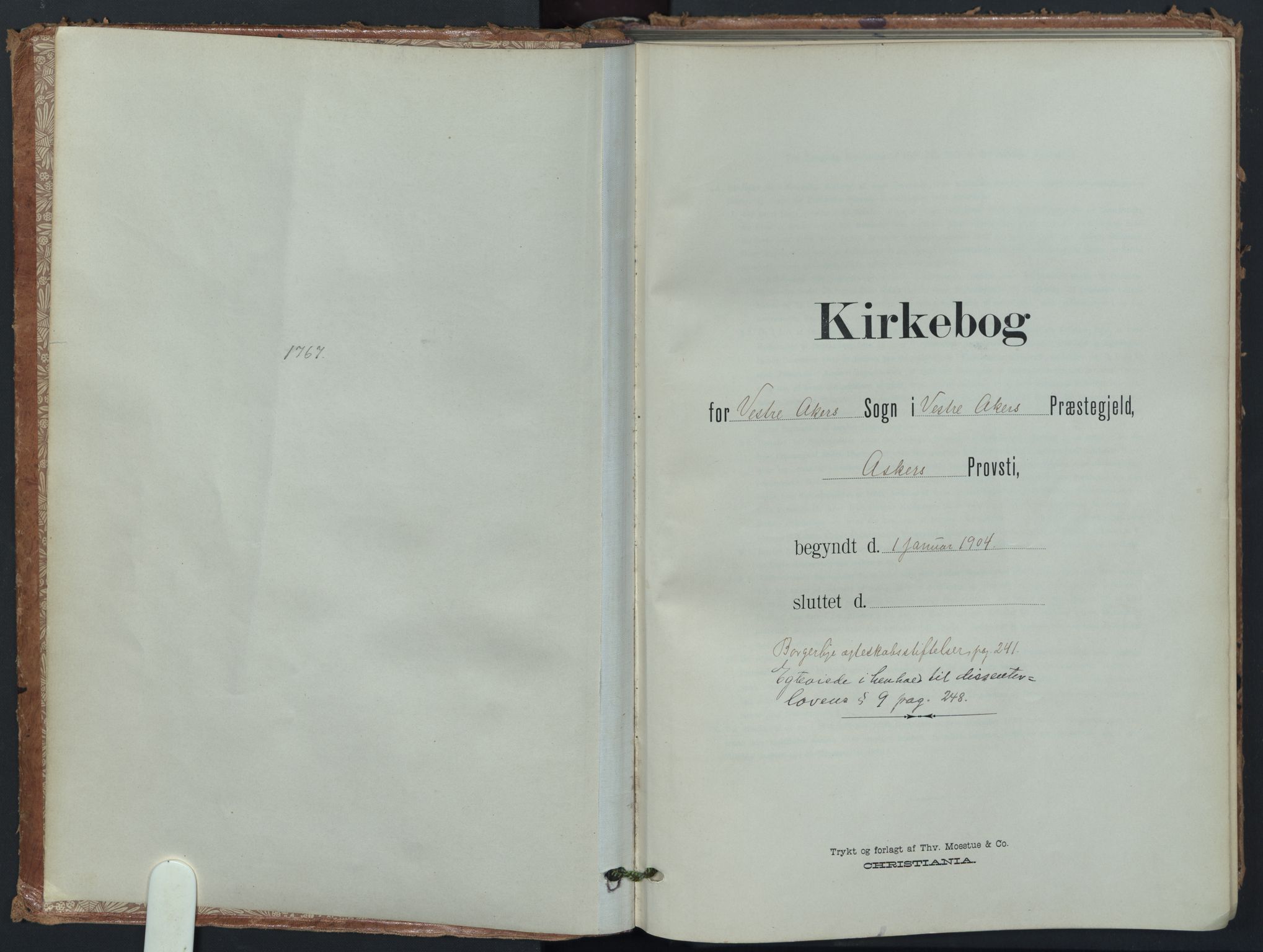 Vestre Aker prestekontor Kirkebøker, AV/SAO-A-10025/F/Fa/L0015: Ministerialbok nr. 15, 1904-1929