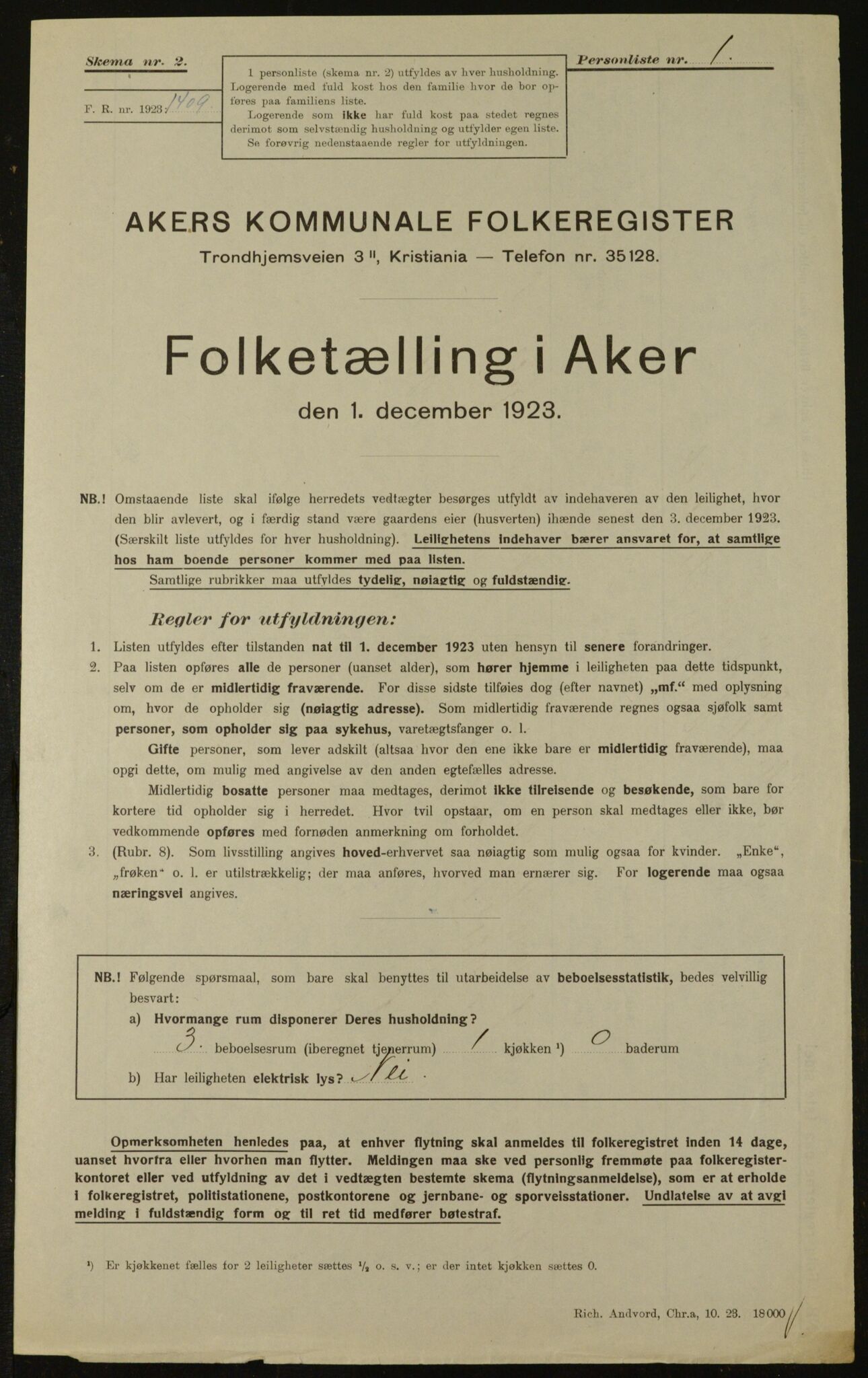 , Kommunal folketelling 1.12.1923 for Aker, 1923, s. 31264