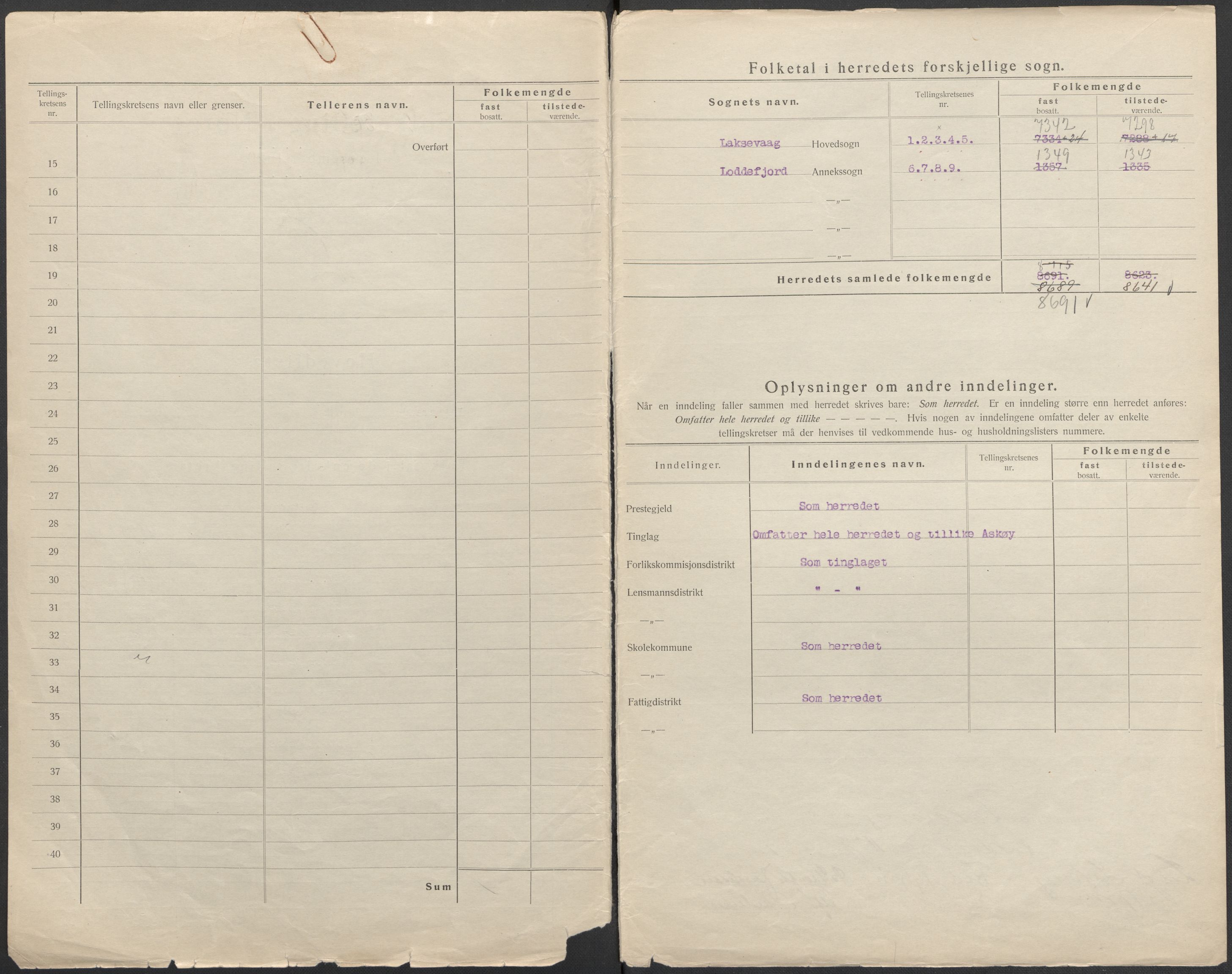 SAB, Folketelling 1920 for 1248 Laksevåg herred, 1920, s. 3