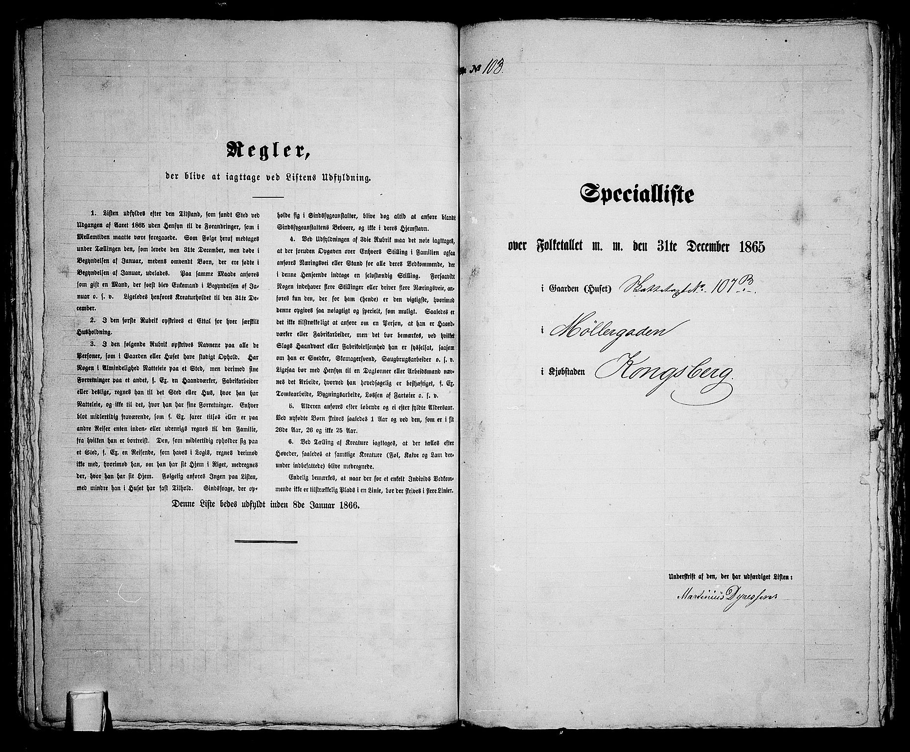 RA, Folketelling 1865 for 0604B Kongsberg prestegjeld, Kongsberg kjøpstad, 1865, s. 216