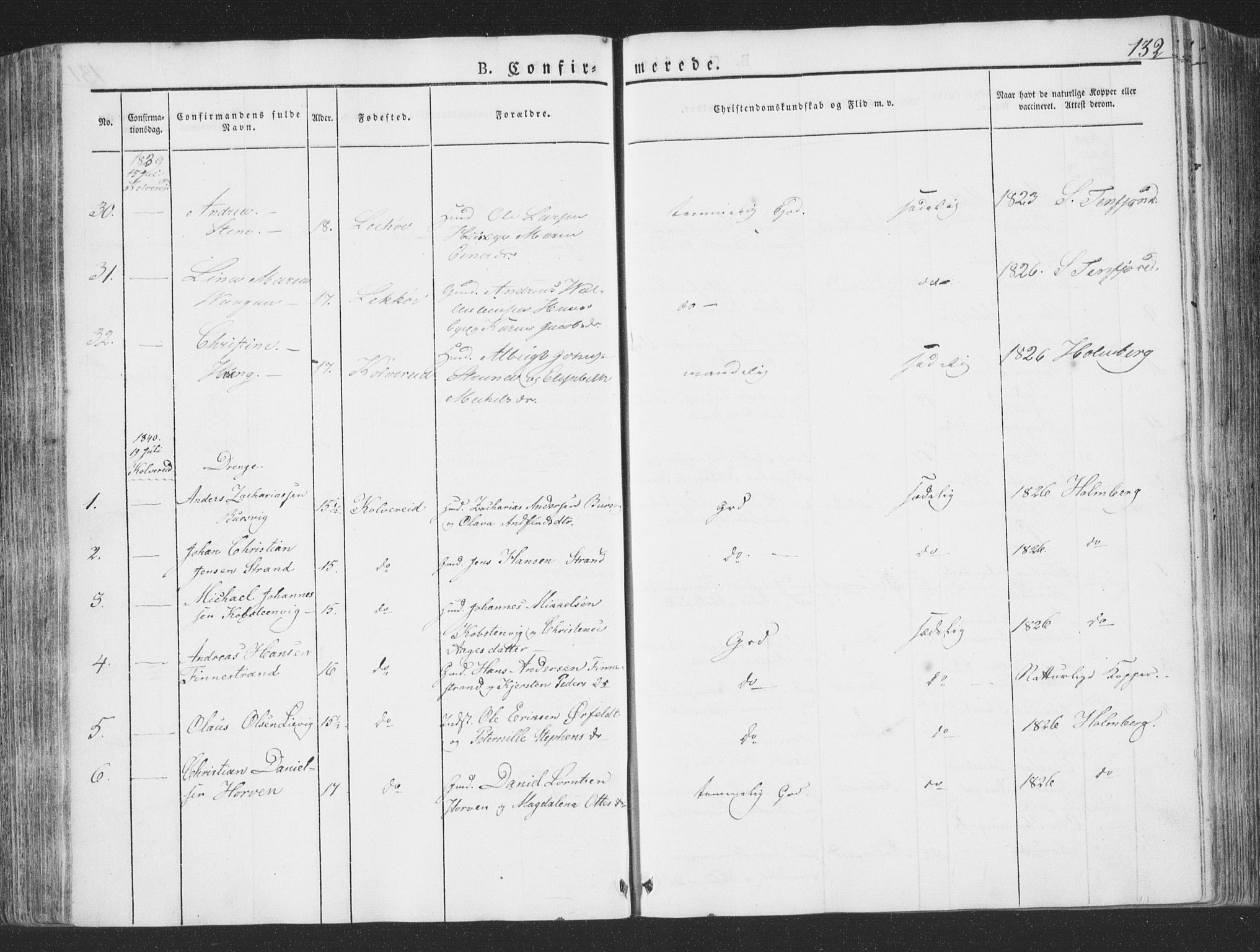 Ministerialprotokoller, klokkerbøker og fødselsregistre - Nord-Trøndelag, AV/SAT-A-1458/780/L0639: Ministerialbok nr. 780A04, 1830-1844, s. 132