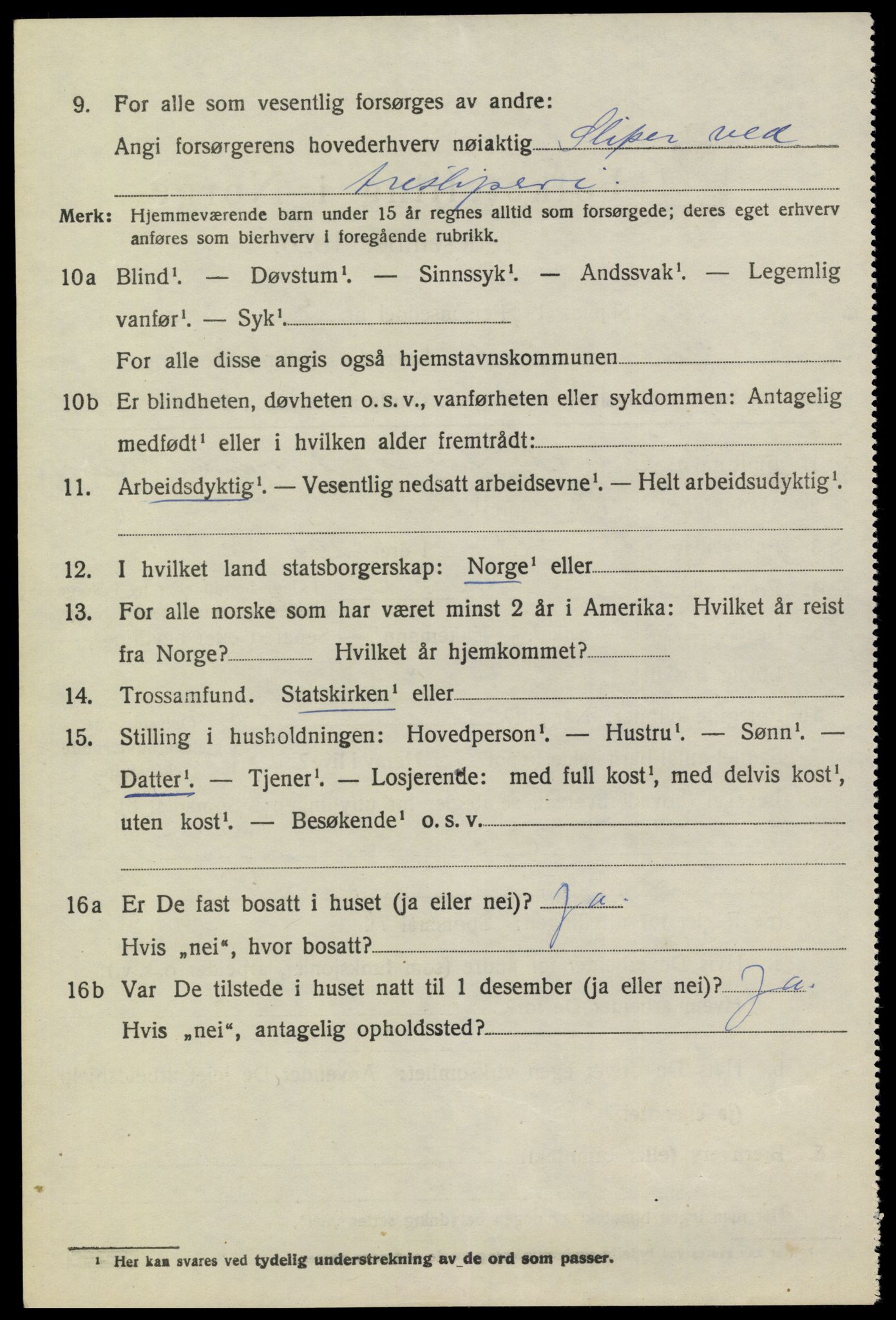 SAKO, Folketelling 1920 for 0816 Sannidal herred, 1920, s. 3326