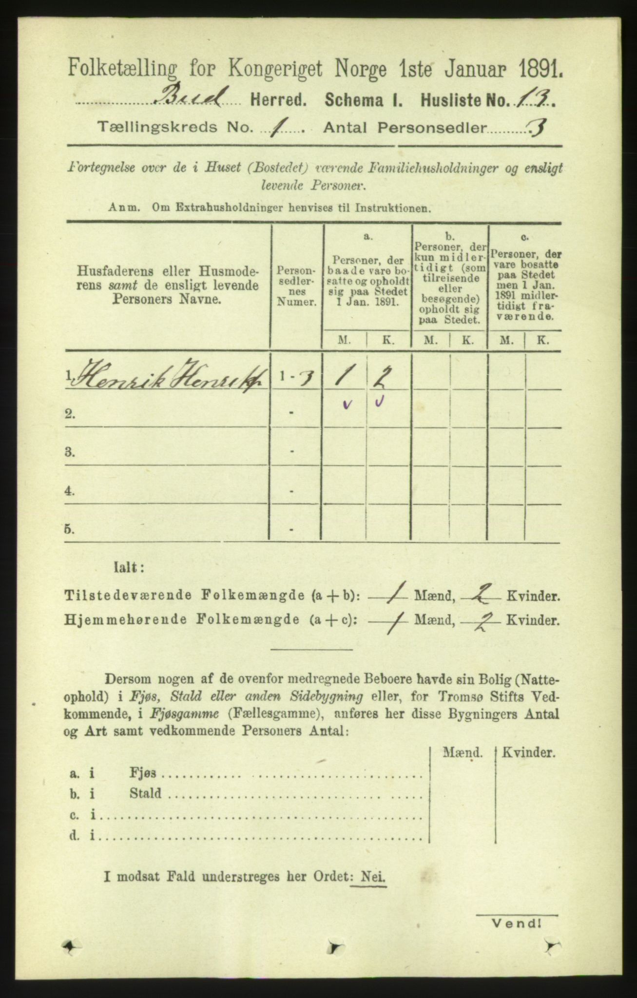 RA, Folketelling 1891 for 1549 Bud herred, 1891, s. 31