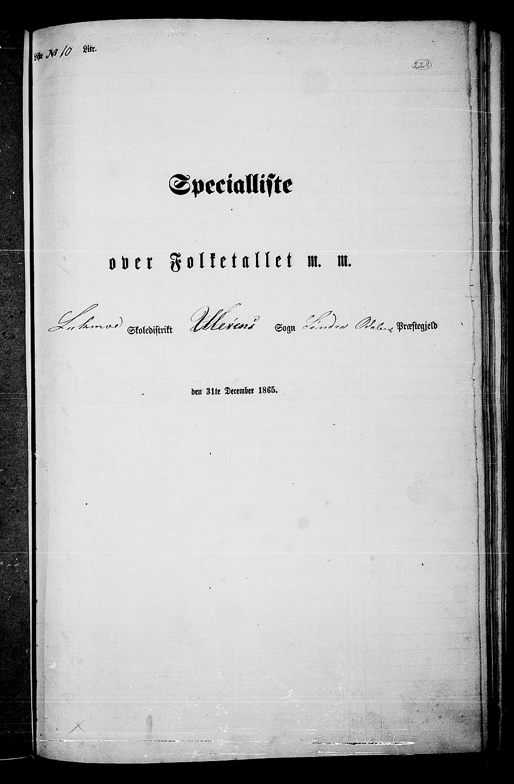 RA, Folketelling 1865 for 0419P Sør-Odal prestegjeld, 1865, s. 199