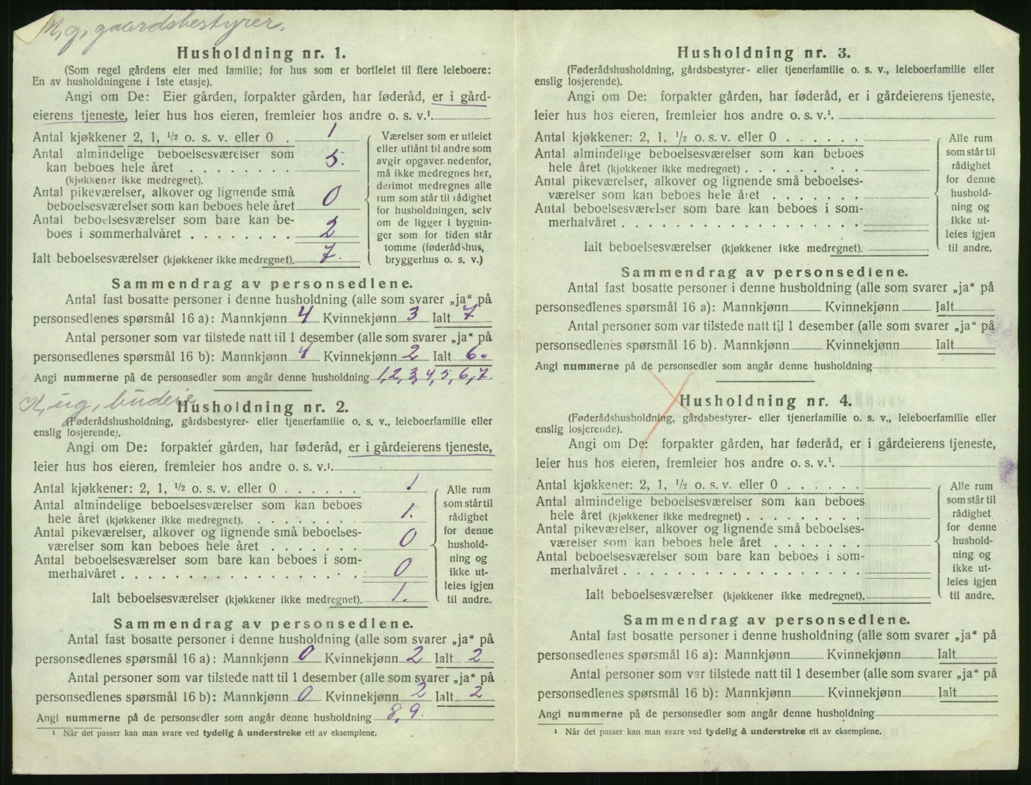 SAK, Folketelling 1920 for 0920 Øyestad herred, 1920, s. 495