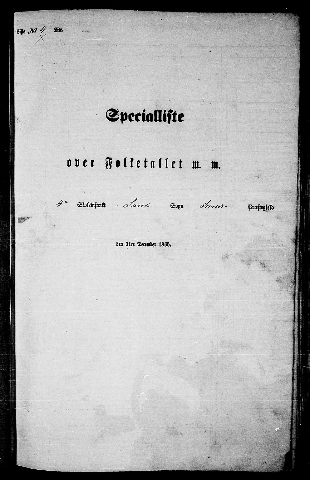 RA, Folketelling 1865 for 1245P Sund prestegjeld, 1865, s. 64