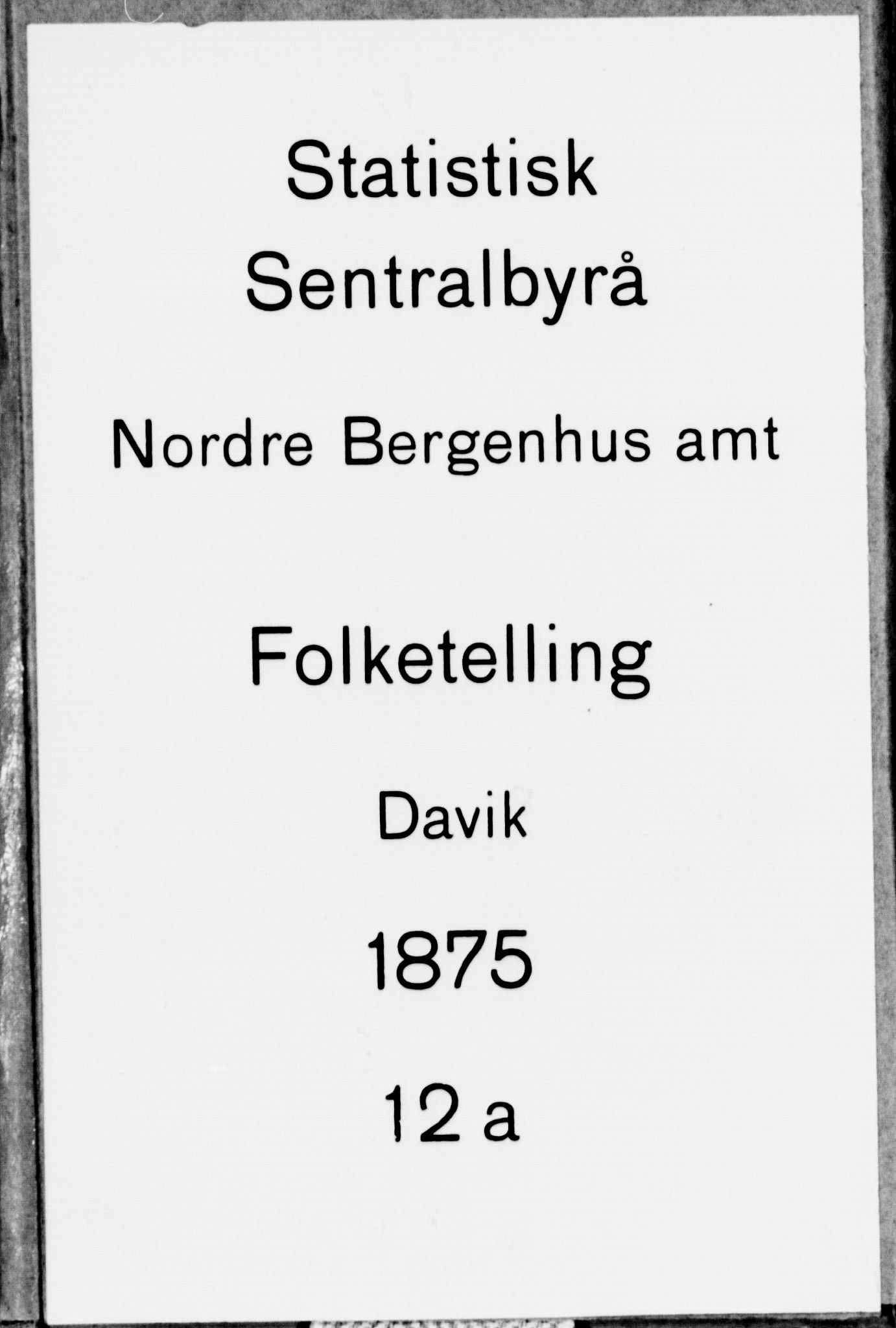 SAB, Folketelling 1875 for 1442P Davik prestegjeld, 1875, s. 23