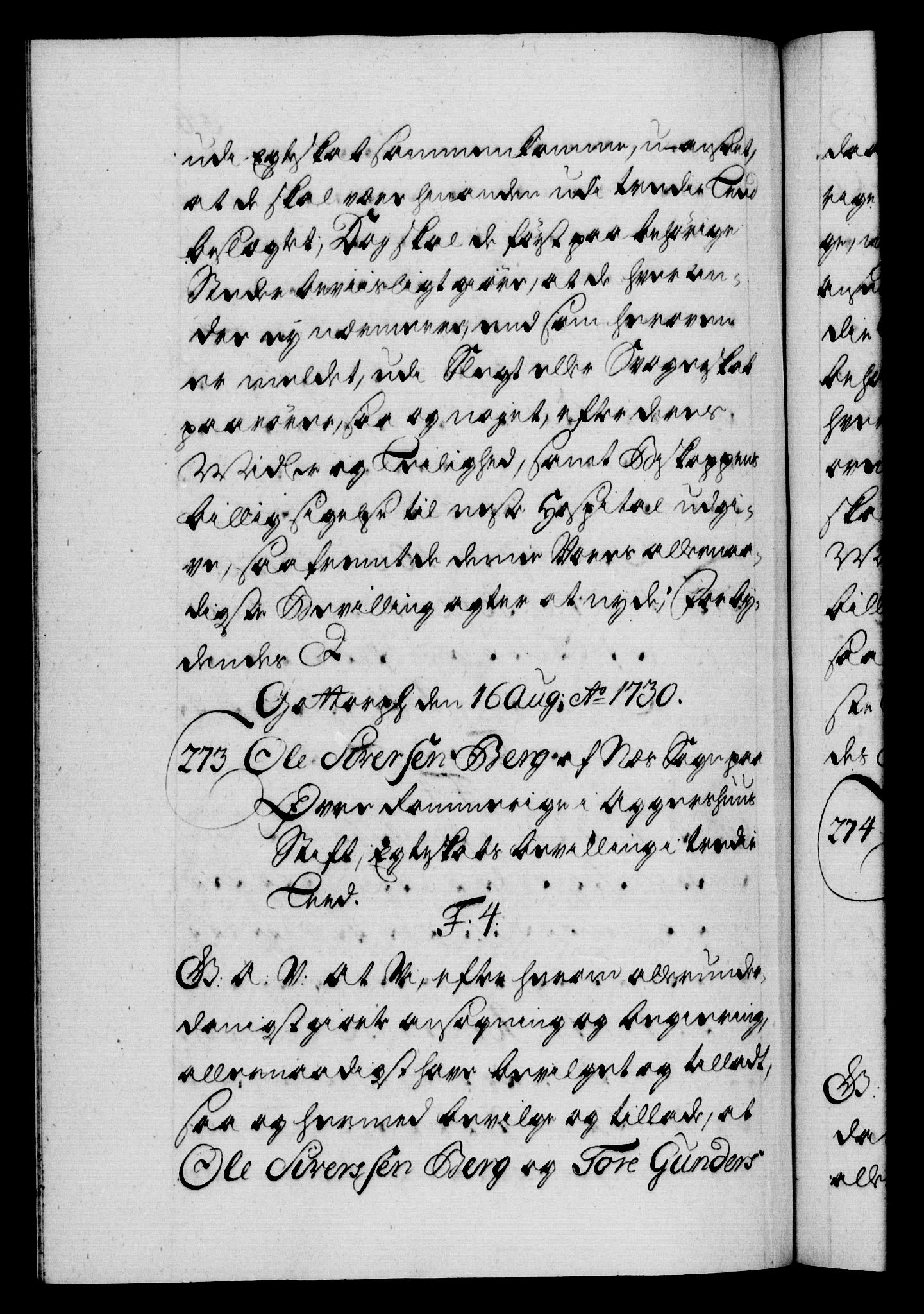 Danske Kanselli 1572-1799, RA/EA-3023/F/Fc/Fca/Fcaa/L0026: Norske registre, 1729-1730, s. 516b