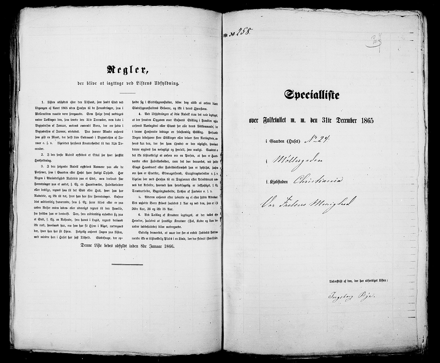 RA, Folketelling 1865 for 0301 Kristiania kjøpstad, 1865, s. 737