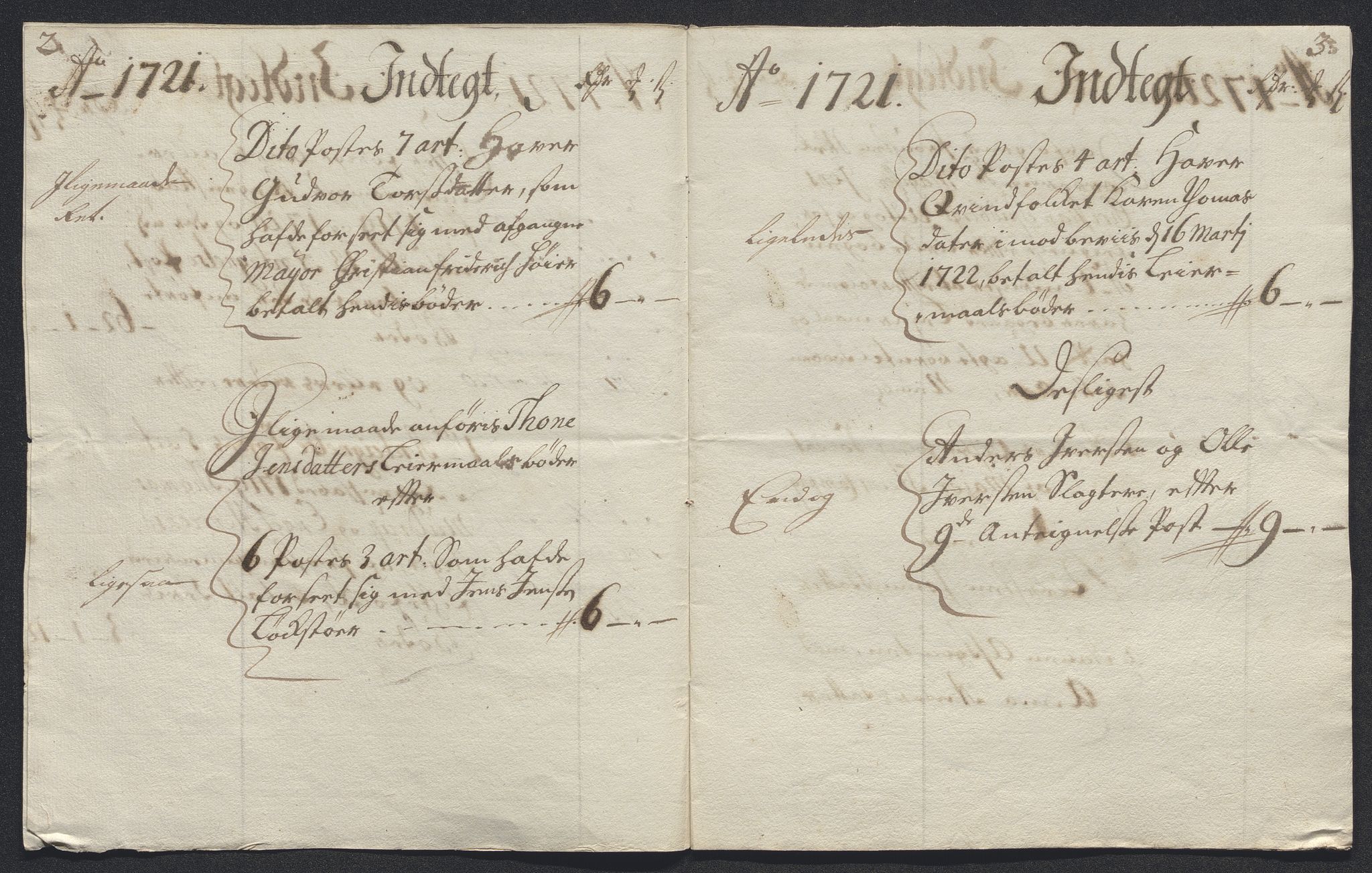 Rentekammeret inntil 1814, Reviderte regnskaper, Byregnskaper, AV/RA-EA-4066/R/Rm/L0286: [M19] Sikt og sakefall, 1719-1727, s. 69