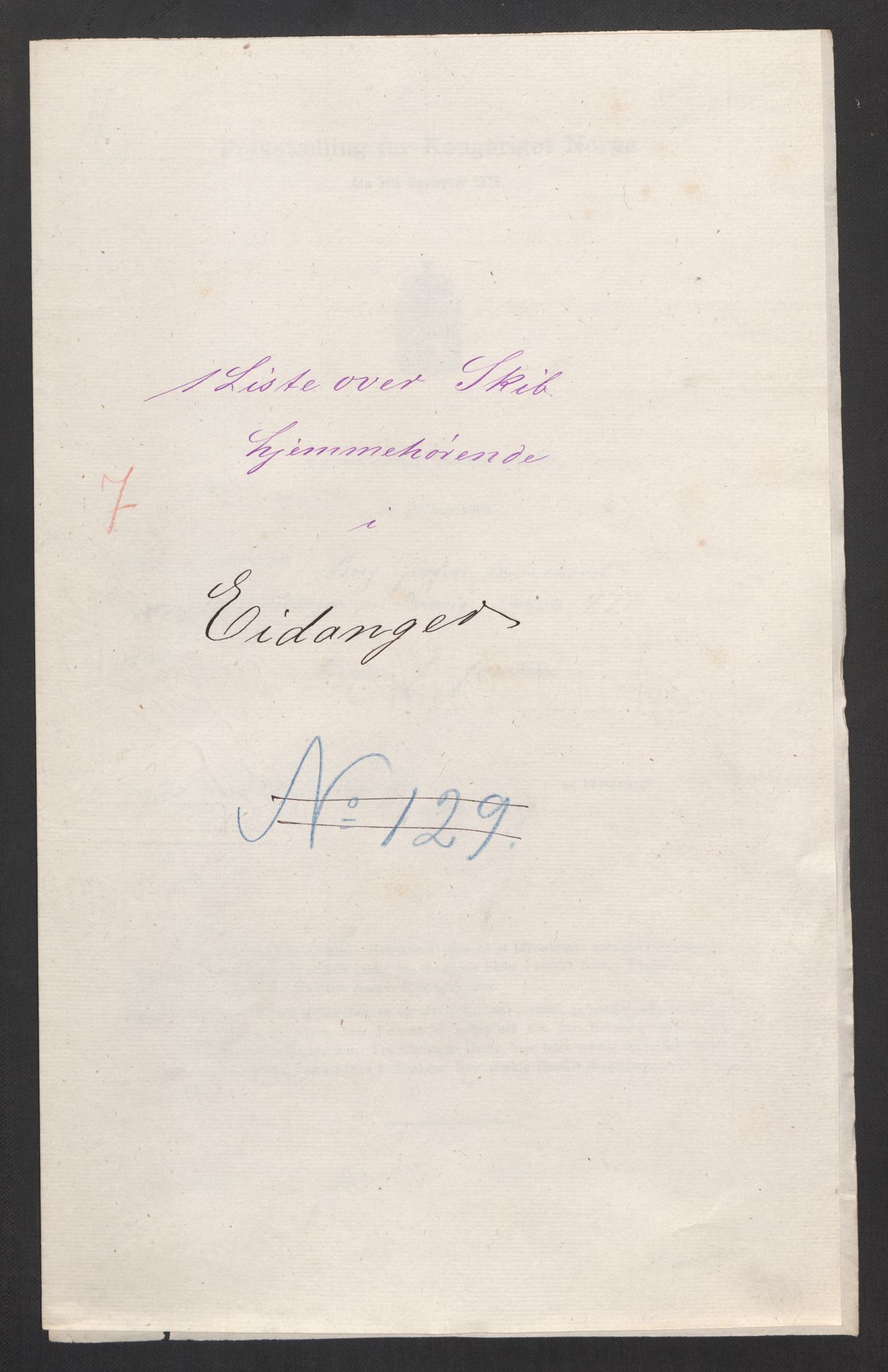 RA, Folketelling 1875, skipslister: Skip i utenrikske havner, hjemmehørende i 1) byer og ladesteder, Grimstad - Tromsø, 2) landdistrikter, 1875, s. 1138