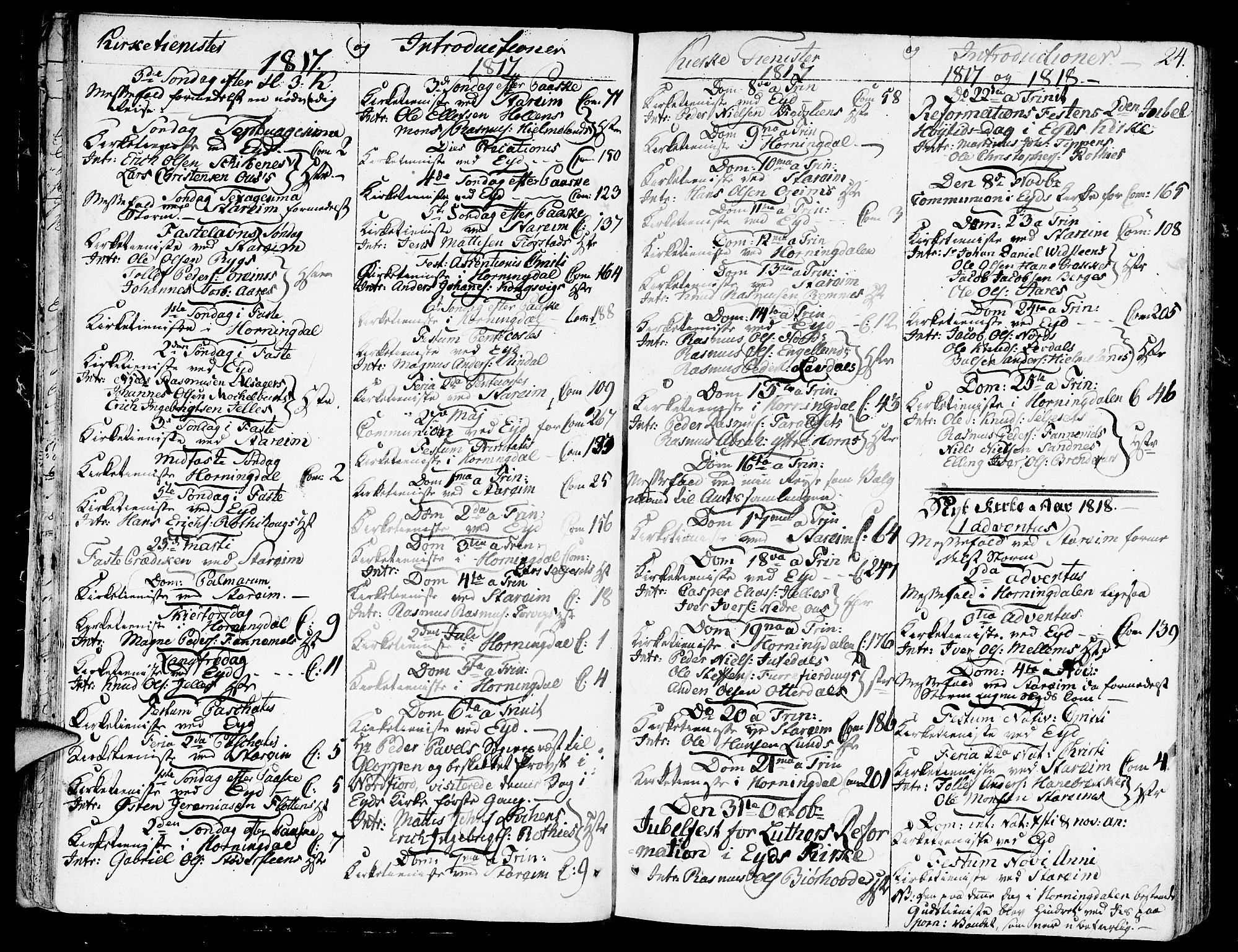 Eid sokneprestembete, AV/SAB-A-82301/H/Haa/Haaa/L0004: Ministerialbok nr. A 4, 1806-1815, s. 24