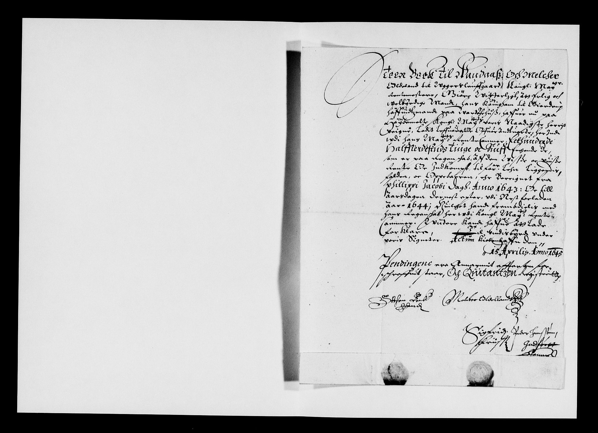 Rentekammeret inntil 1814, Reviderte regnskaper, Lensregnskaper, AV/RA-EA-5023/R/Rb/Rbæ/L0005: Vardøhus len, 1633-1645