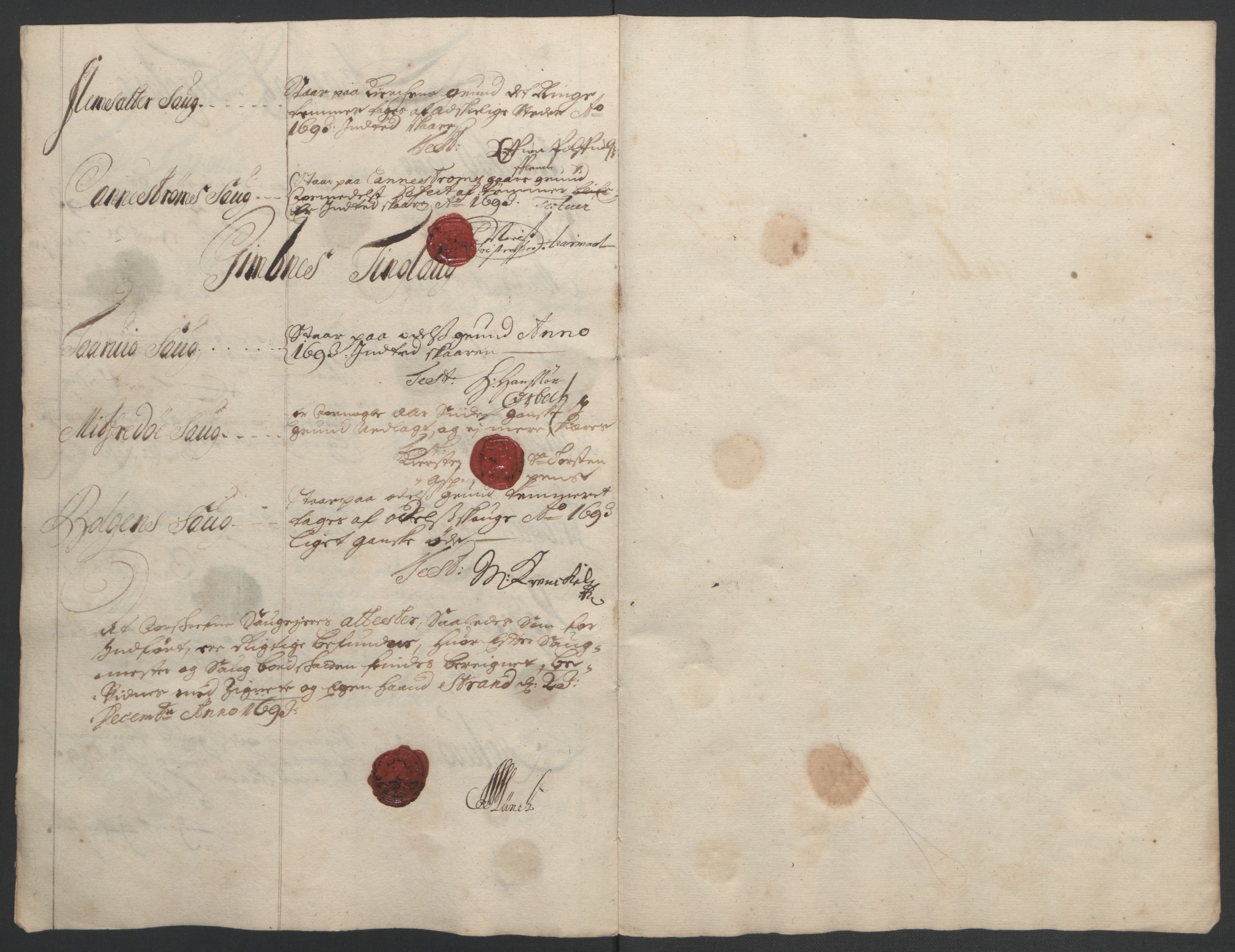 Rentekammeret inntil 1814, Reviderte regnskaper, Fogderegnskap, AV/RA-EA-4092/R56/L3735: Fogderegnskap Nordmøre, 1692-1693, s. 340