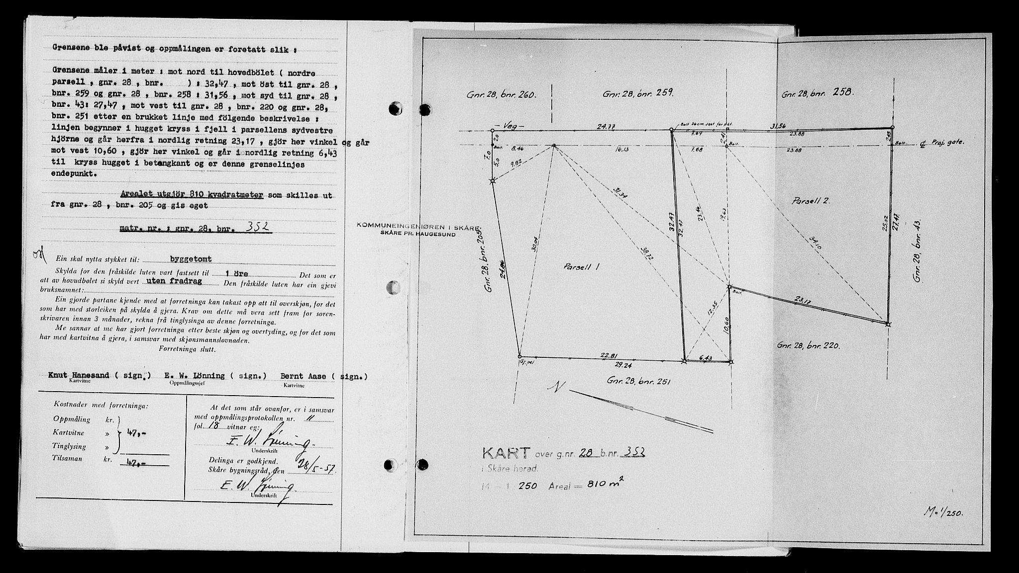 Karmsund sorenskriveri, AV/SAST-A-100311/01/II/IIB/L0125: Pantebok nr. 105A, 1957-1957, Dagboknr: 1719/1957