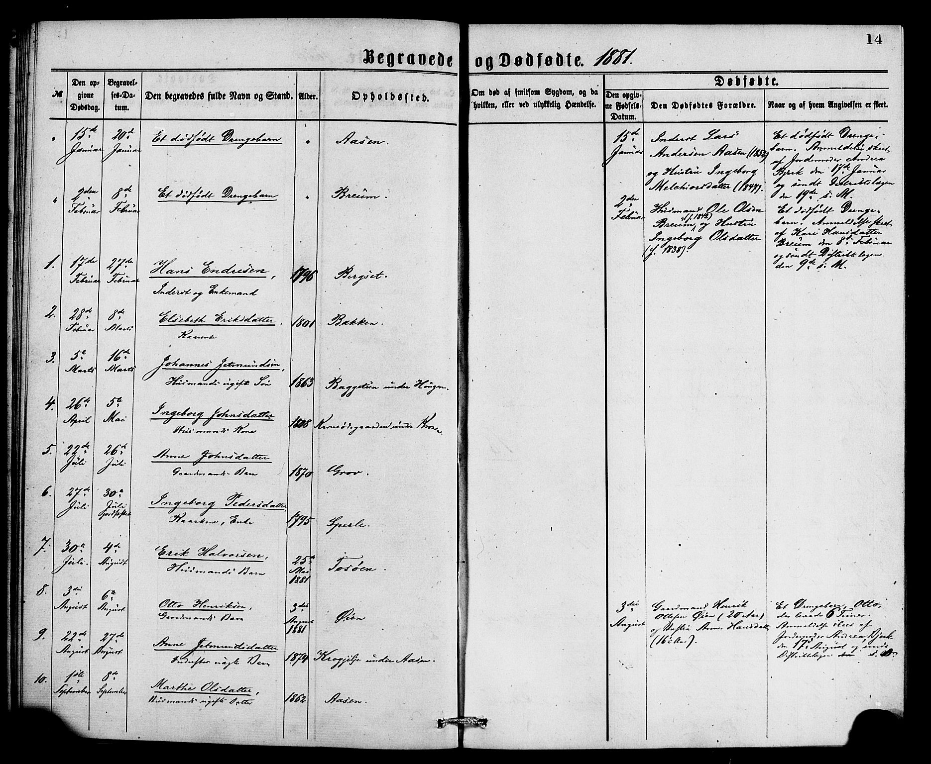 Jostedal sokneprestembete, SAB/A-80601/H/Haa/Haaa/L0009: Ministerialbok nr. A 9, 1876-1886, s. 14