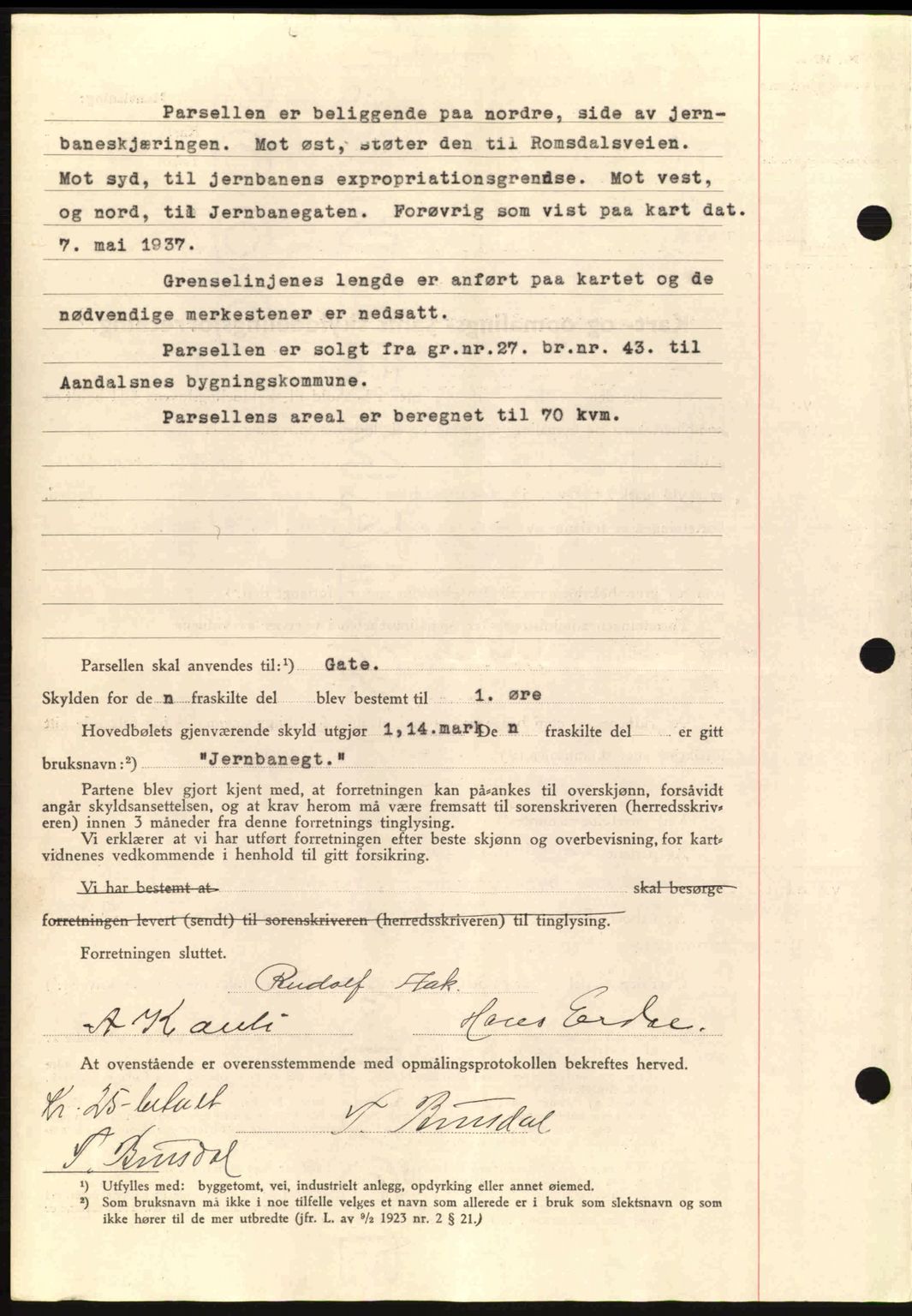 Romsdal sorenskriveri, AV/SAT-A-4149/1/2/2C: Pantebok nr. A4, 1937-1938, Dagboknr: 2146/1937