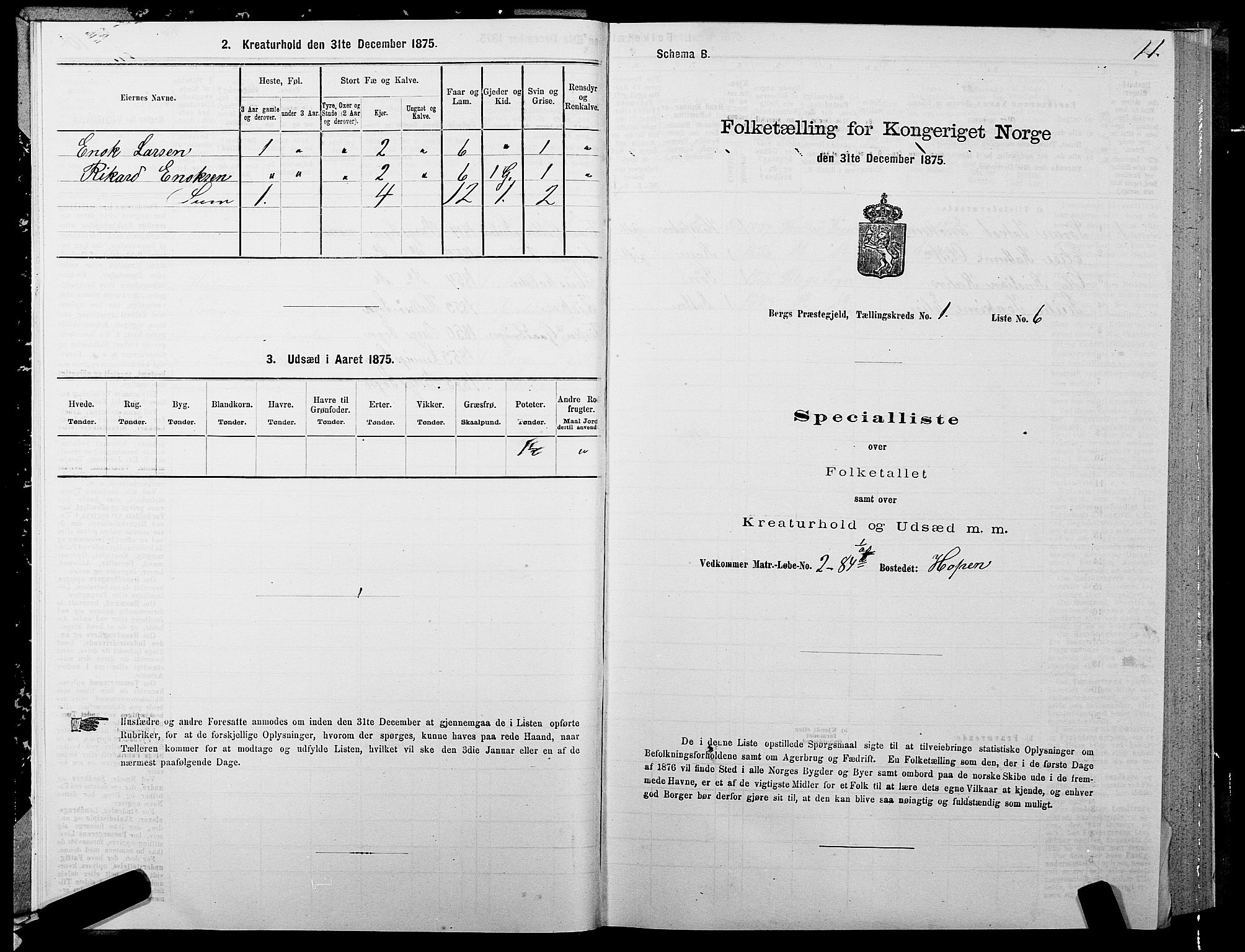 SATØ, Folketelling 1875 for 1929P Berg prestegjeld, 1875, s. 1011