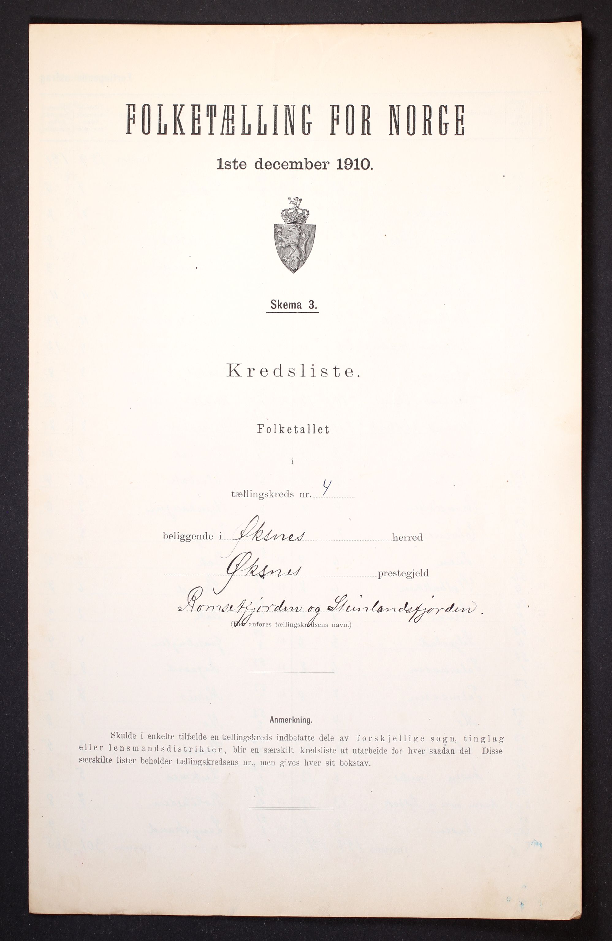 RA, Folketelling 1910 for 1868 Øksnes herred, 1910, s. 15