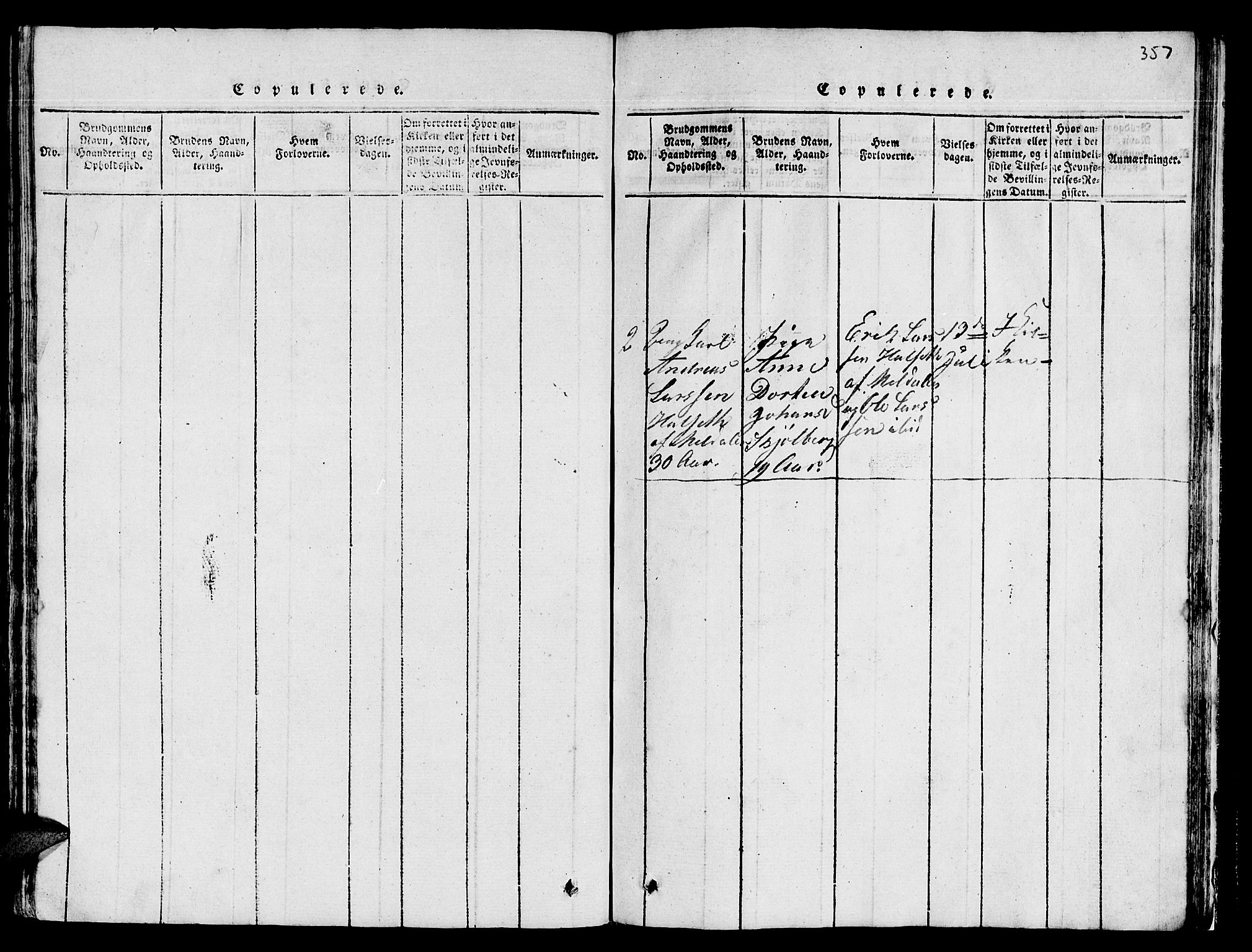 Ministerialprotokoller, klokkerbøker og fødselsregistre - Sør-Trøndelag, SAT/A-1456/671/L0842: Klokkerbok nr. 671C01, 1816-1867, s. 356-357