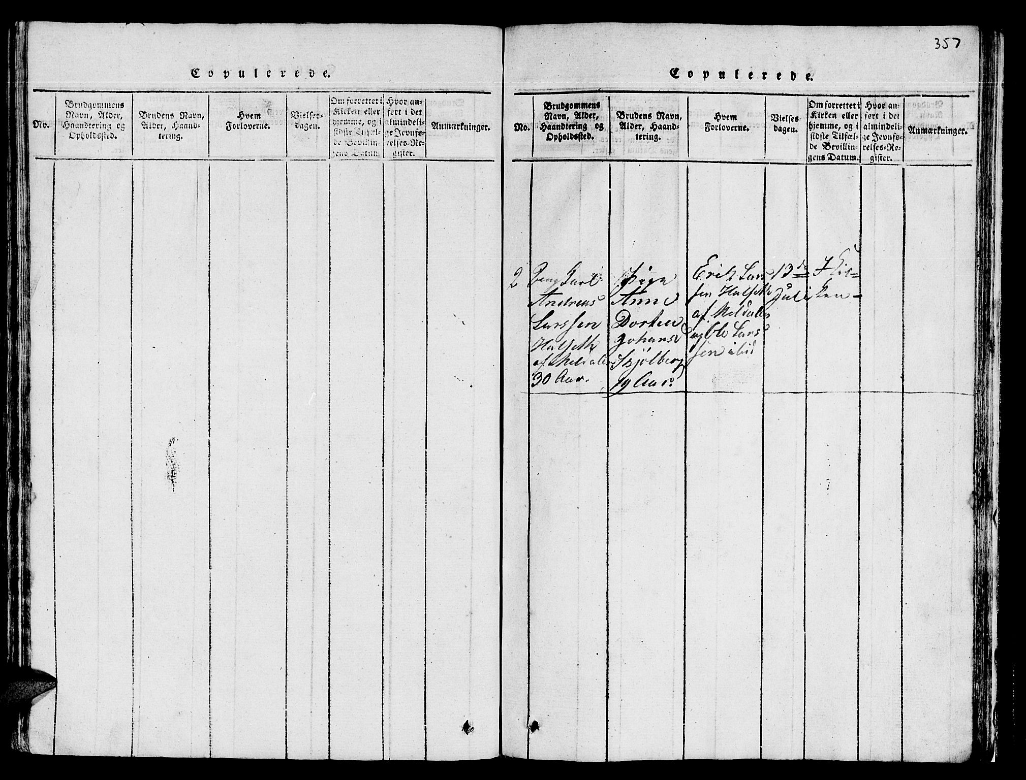 Ministerialprotokoller, klokkerbøker og fødselsregistre - Sør-Trøndelag, AV/SAT-A-1456/671/L0842: Klokkerbok nr. 671C01, 1816-1867, s. 356-357