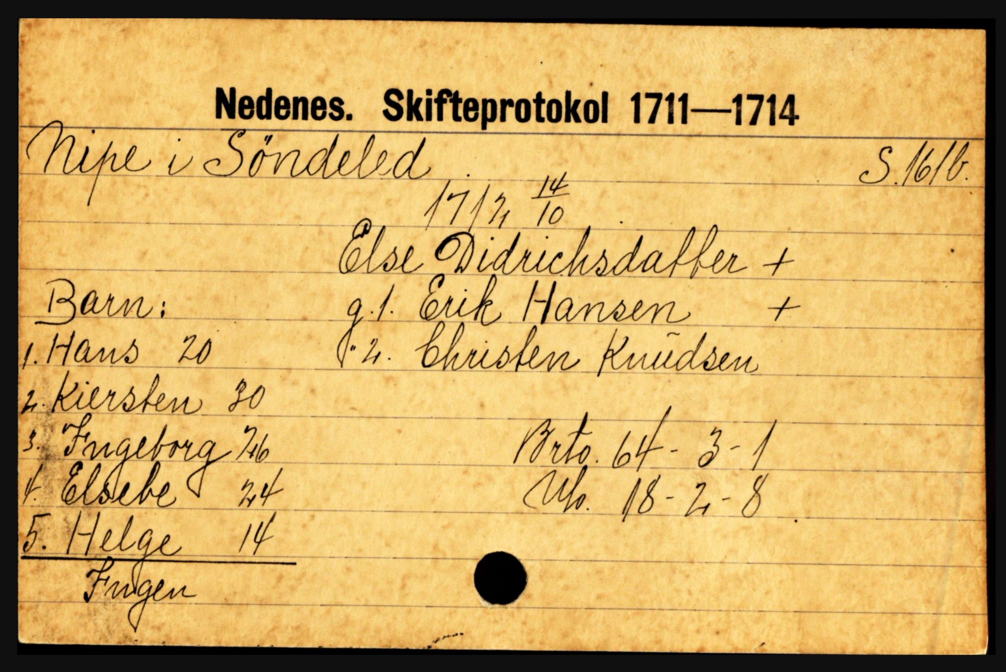 Nedenes sorenskriveri før 1824, AV/SAK-1221-0007/H, s. 22211