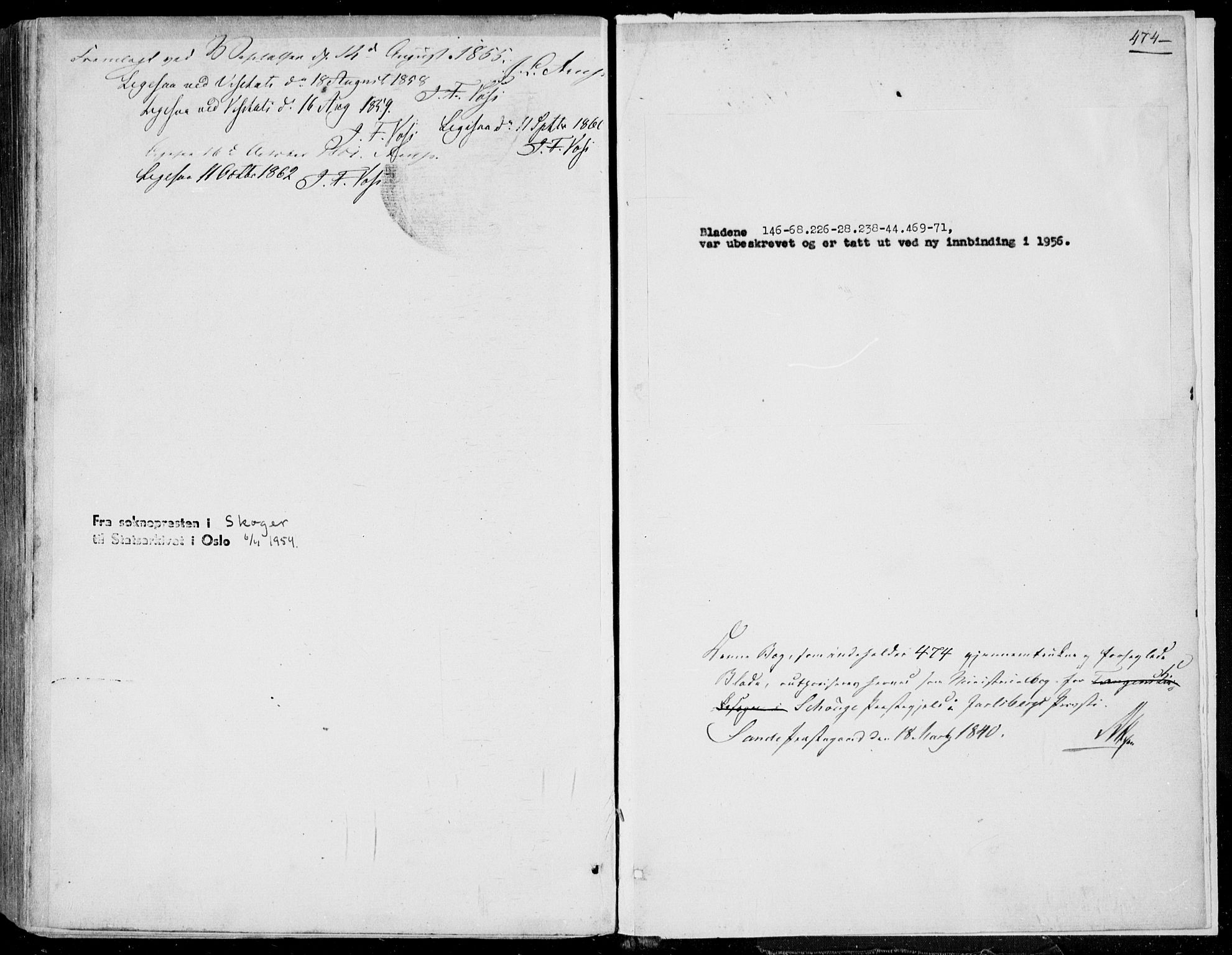 Skoger kirkebøker, SAKO/A-59/F/Fa/L0003: Ministerialbok nr. I 3, 1842-1861, s. 474