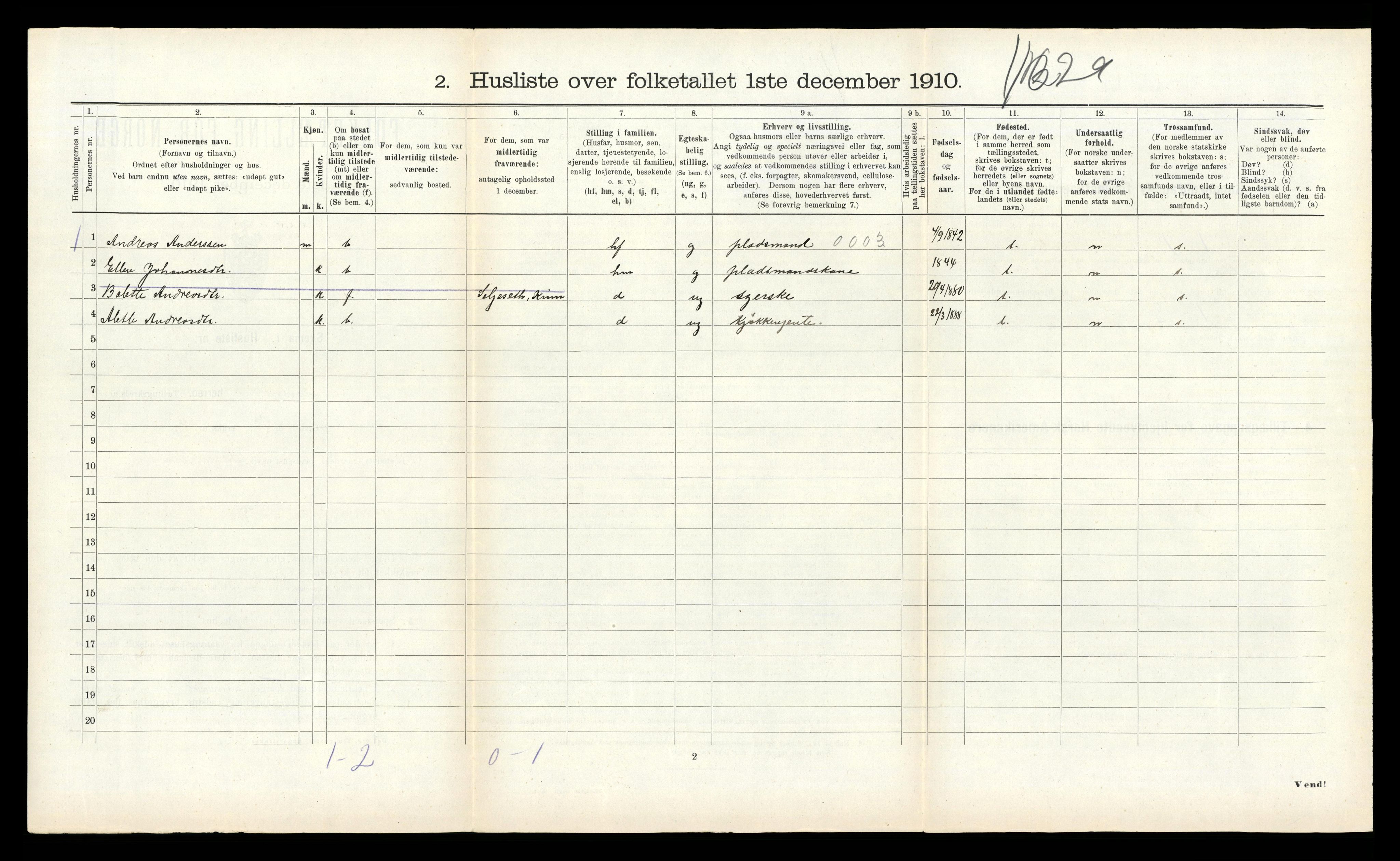 RA, Folketelling 1910 for 1437 Kinn herred, 1910, s. 1117