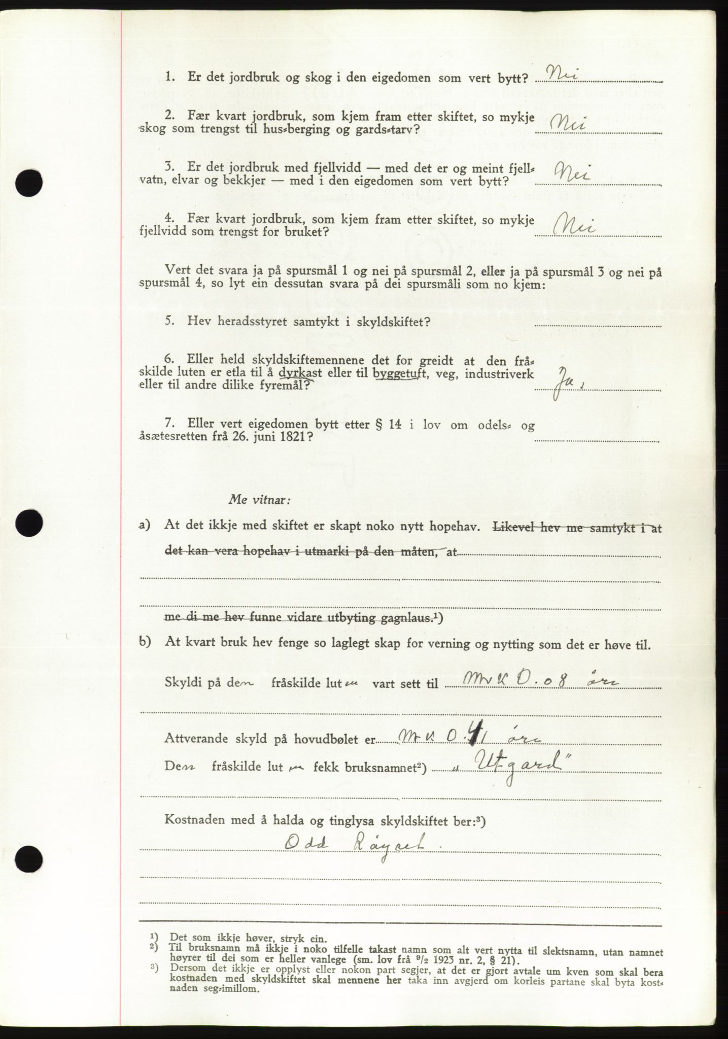 Søre Sunnmøre sorenskriveri, SAT/A-4122/1/2/2C/L0076: Pantebok nr. 2A, 1943-1944, Dagboknr: 889/1944