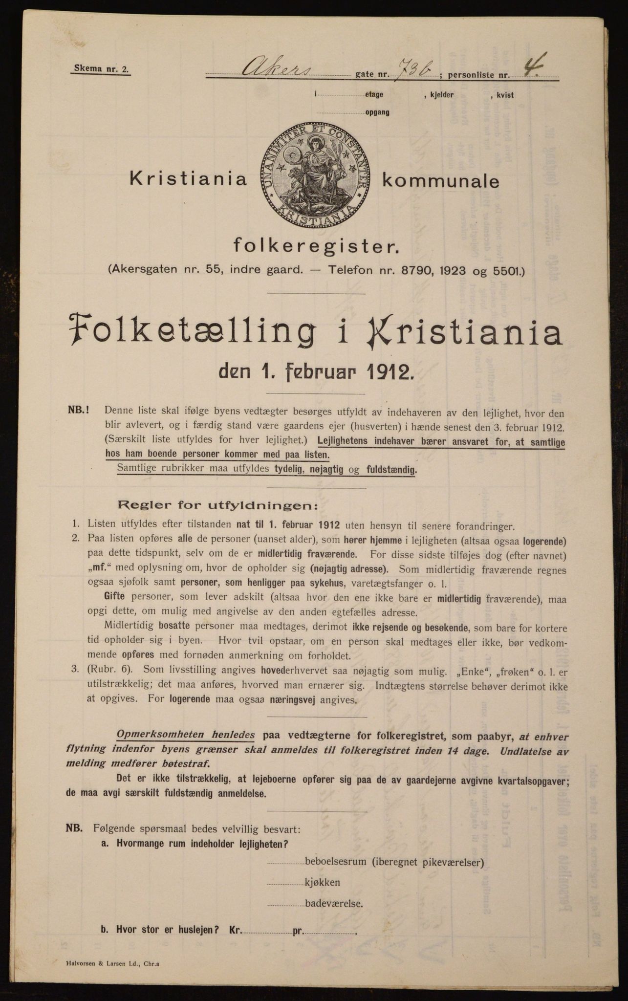 OBA, Kommunal folketelling 1.2.1912 for Kristiania, 1912, s. 818