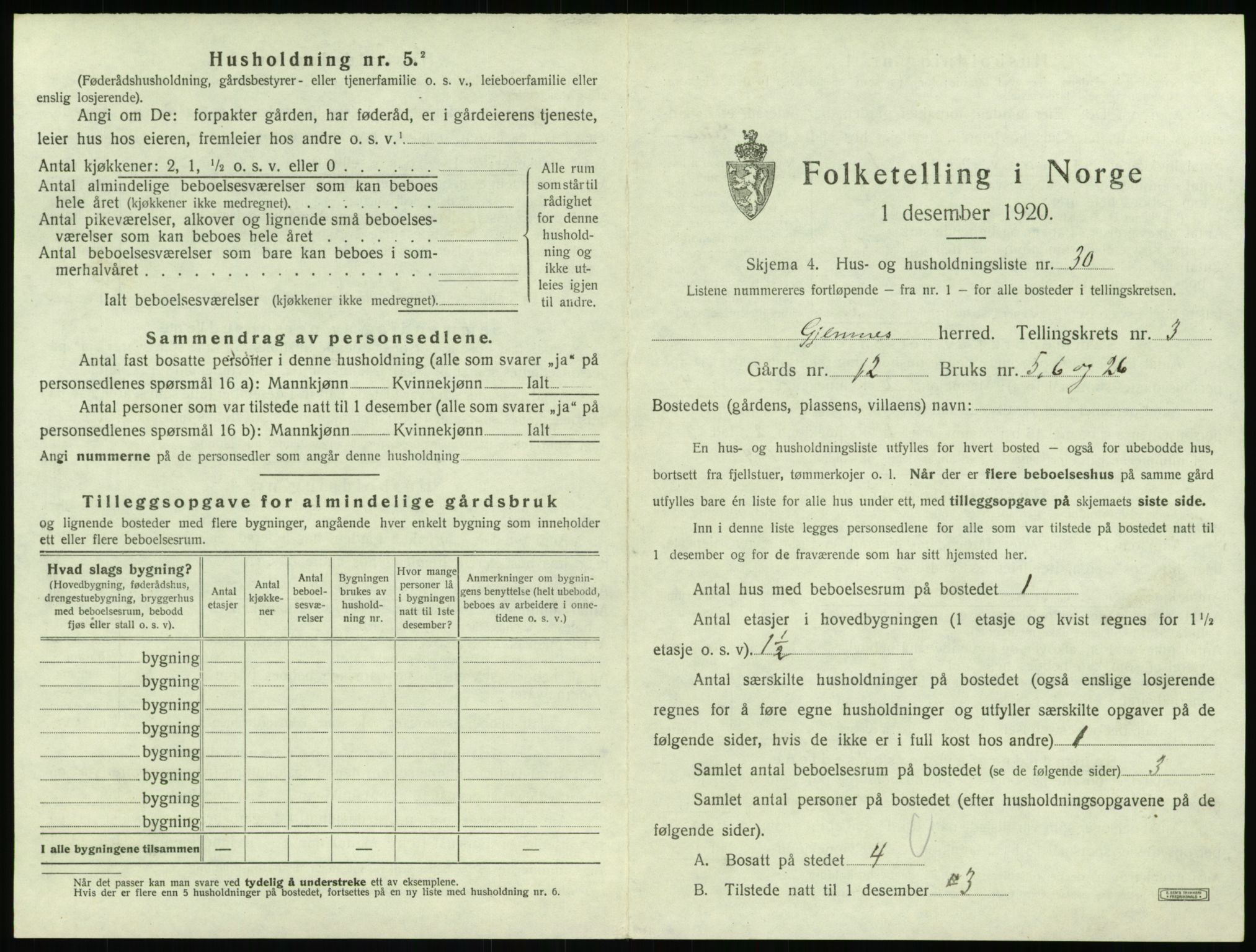 SAT, Folketelling 1920 for 1557 Gjemnes herred, 1920, s. 252