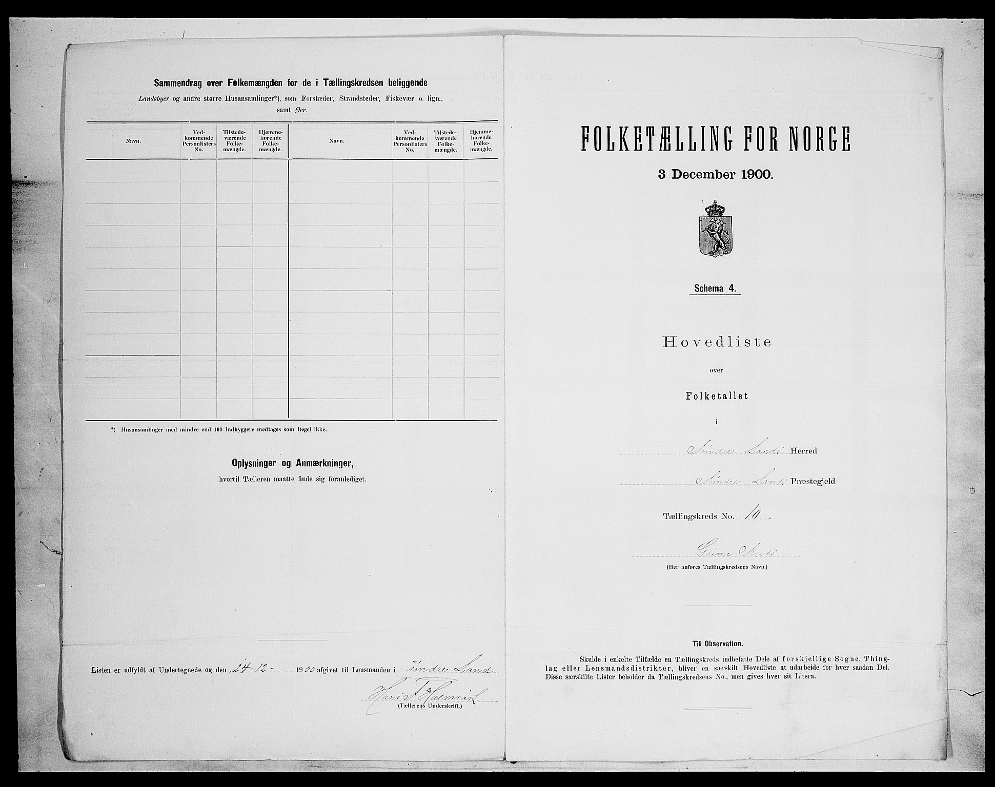 SAH, Folketelling 1900 for 0536 Søndre Land herred, 1900, s. 47