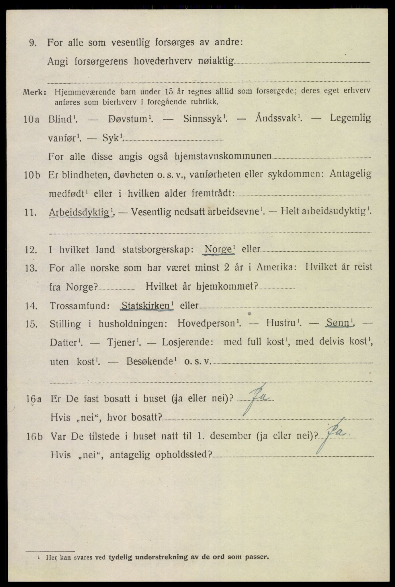 SAK, Folketelling 1920 for 0935 Iveland herred, 1920, s. 1944