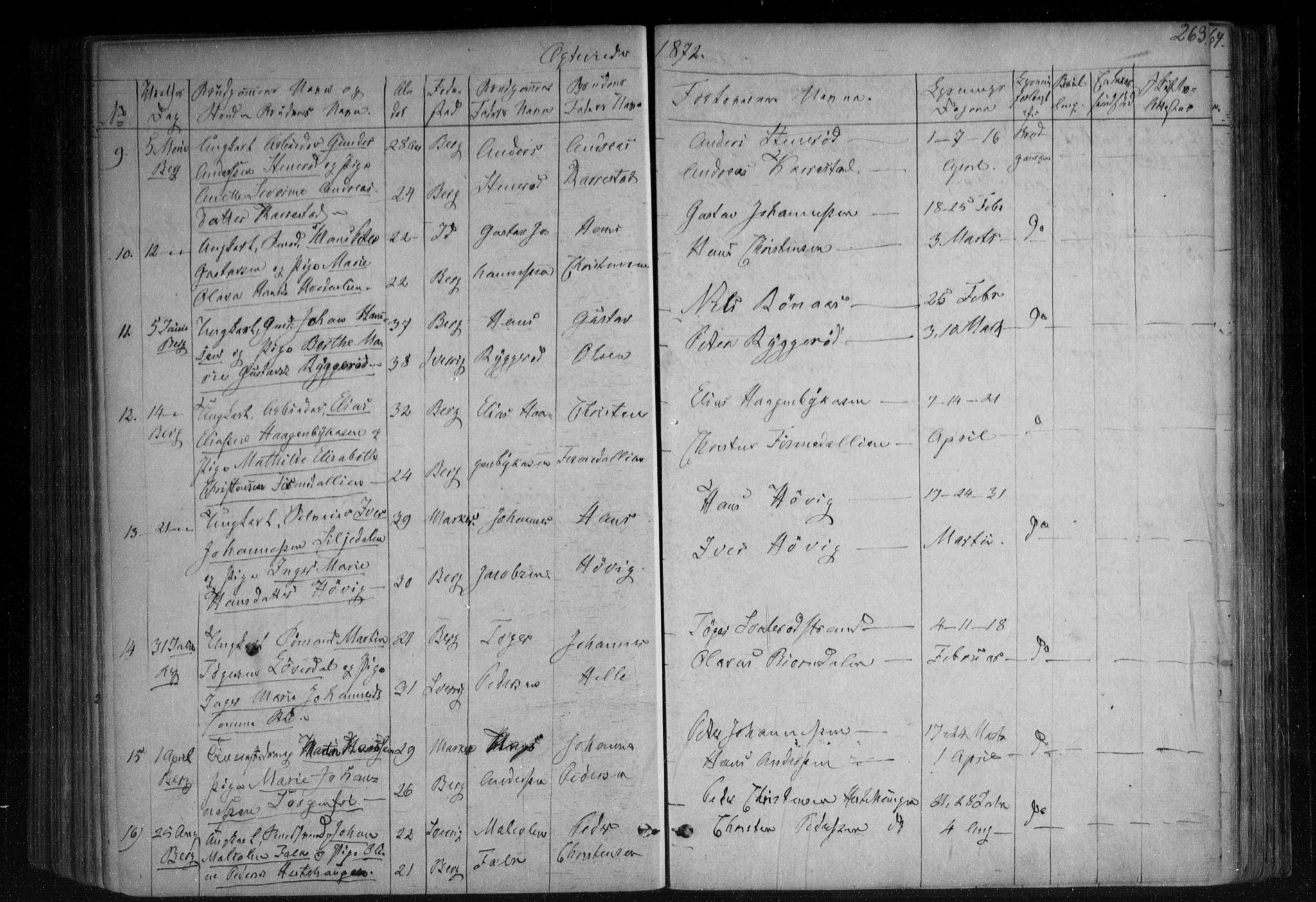 Berg prestekontor Kirkebøker, AV/SAO-A-10902/F/Fa/L0005: Ministerialbok nr. I 5, 1861-1877, s. 263