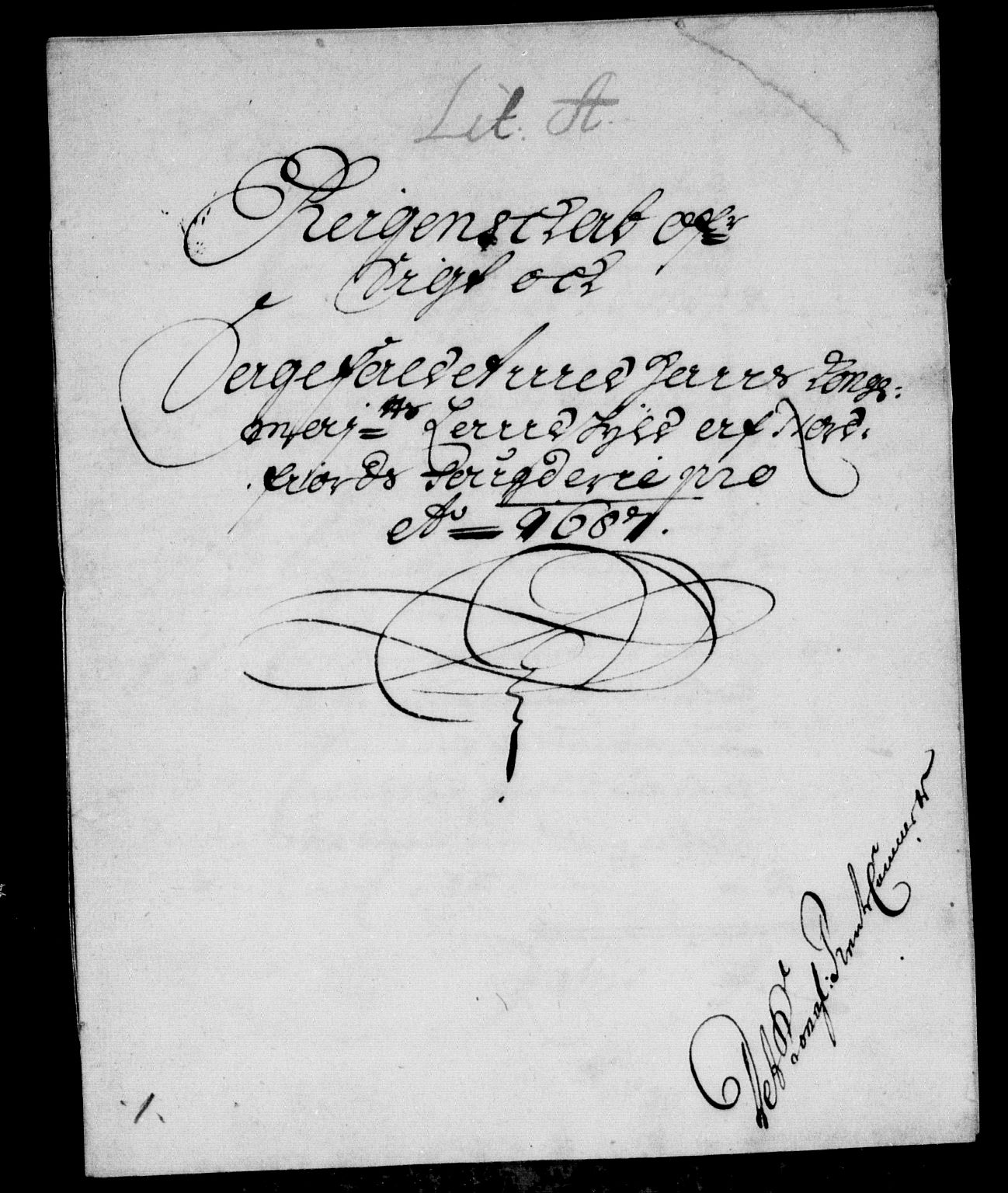 Rentekammeret inntil 1814, Reviderte regnskaper, Stiftamtstueregnskaper, Bergen stiftamt, RA/EA-6043/R/Rc/L0084: Bergen stiftamt, 1687