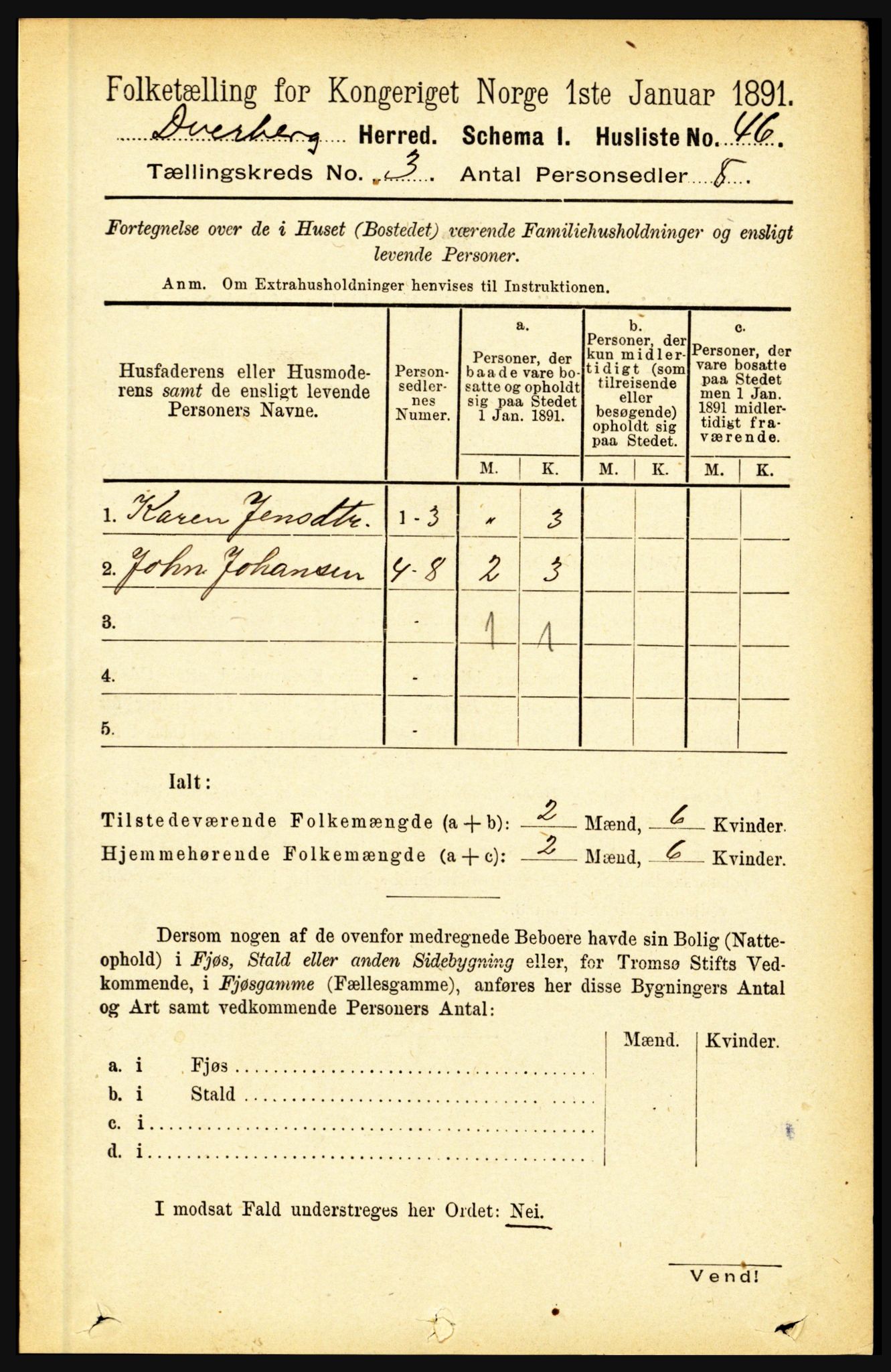 RA, Folketelling 1891 for 1872 Dverberg herred, 1891, s. 929