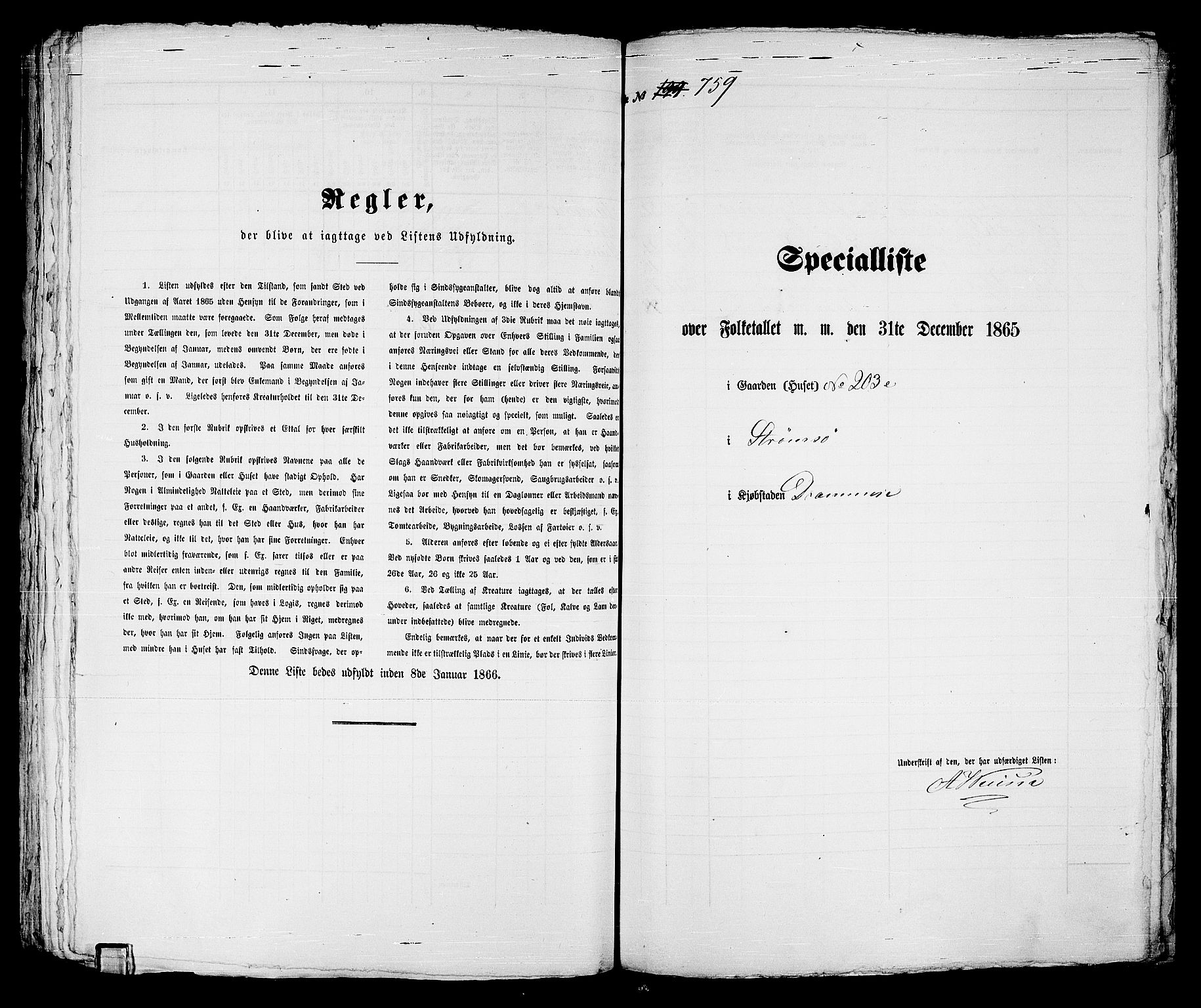 RA, Folketelling 1865 for 0602bP Strømsø prestegjeld i Drammen kjøpstad, 1865, s. 331