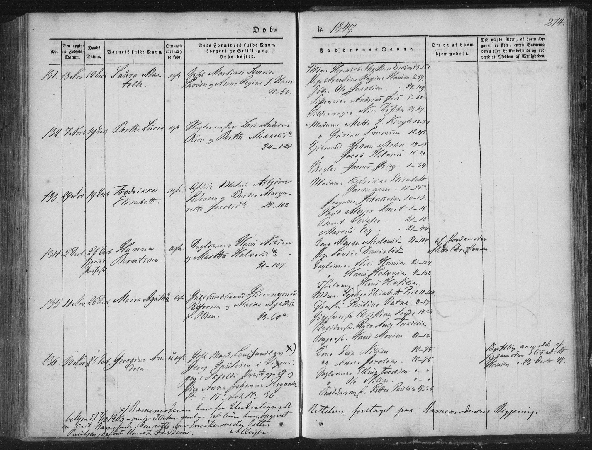 Korskirken sokneprestembete, SAB/A-76101/H/Haa/L0016: Ministerialbok nr. B 2, 1841-1851, s. 274