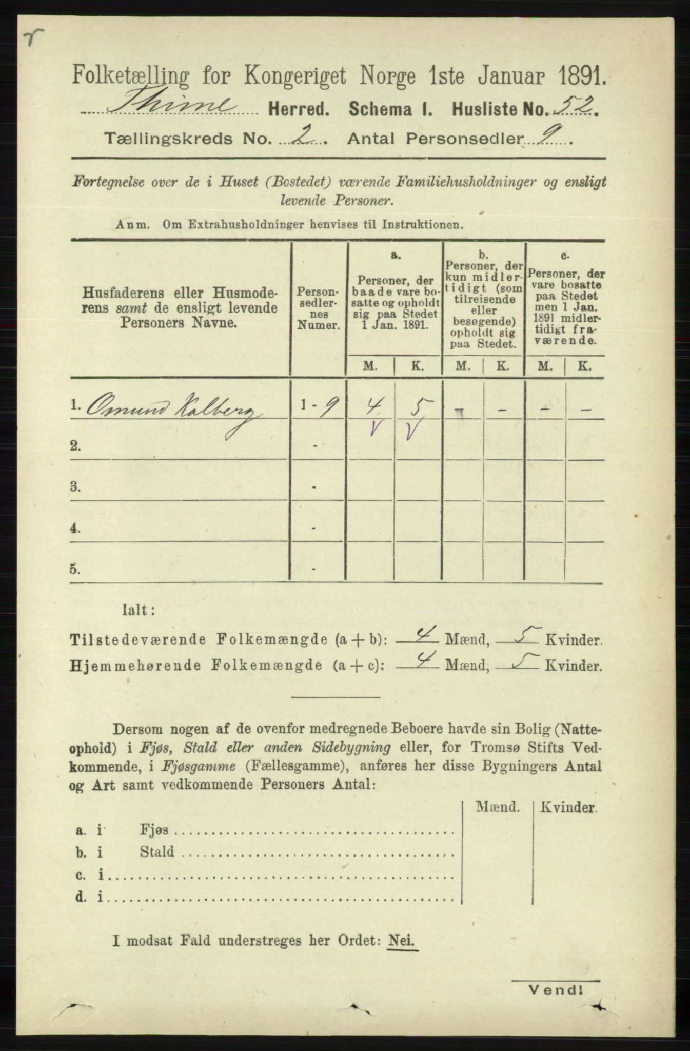 RA, Folketelling 1891 for 1121 Time herred, 1891, s. 671