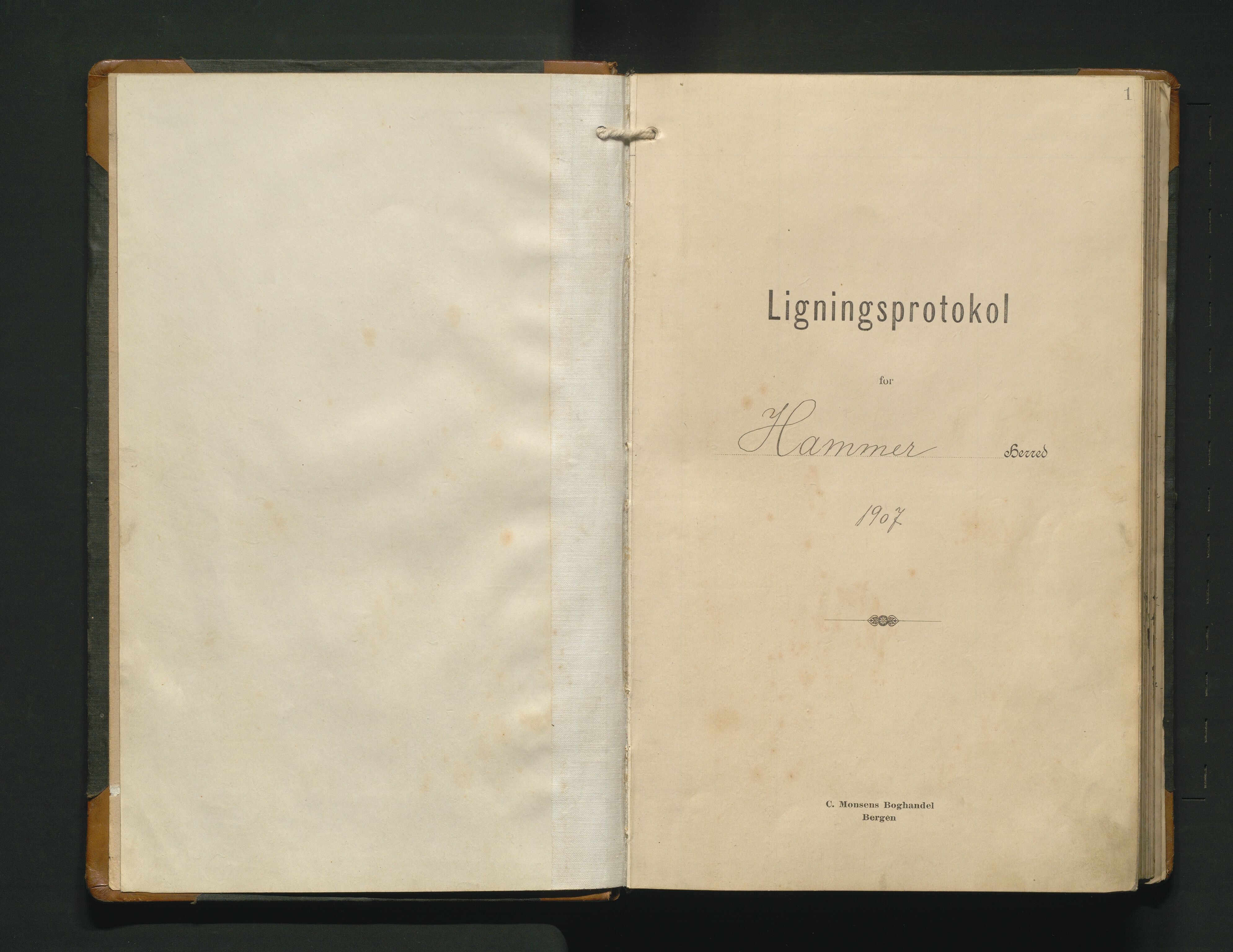 Hamre kommune. Likningskontoret , IKAH/1254-142/F/Fa/L0009: Likningsprotokoll m/møtebok for kommuneskatt , 1906-1911