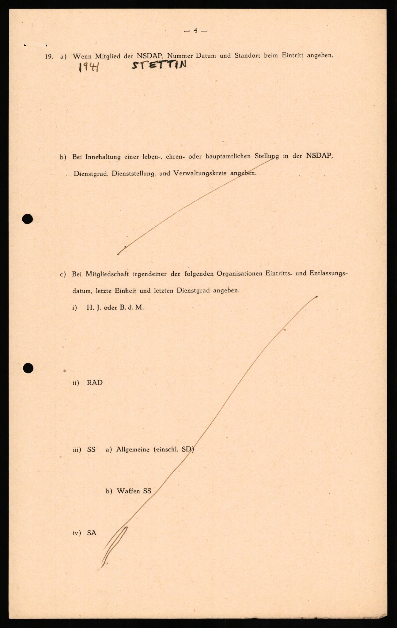 Forsvaret, Forsvarets overkommando II, RA/RAFA-3915/D/Db/L0028: CI Questionaires. Tyske okkupasjonsstyrker i Norge. Tyskere., 1945-1946, s. 478